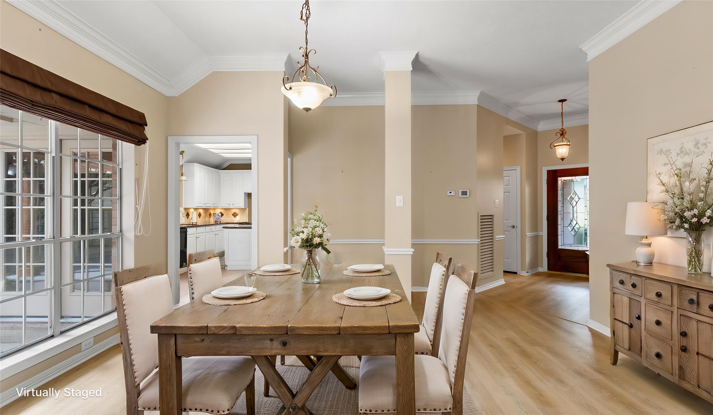Dinning area is vitually staged to inspire your imagination.