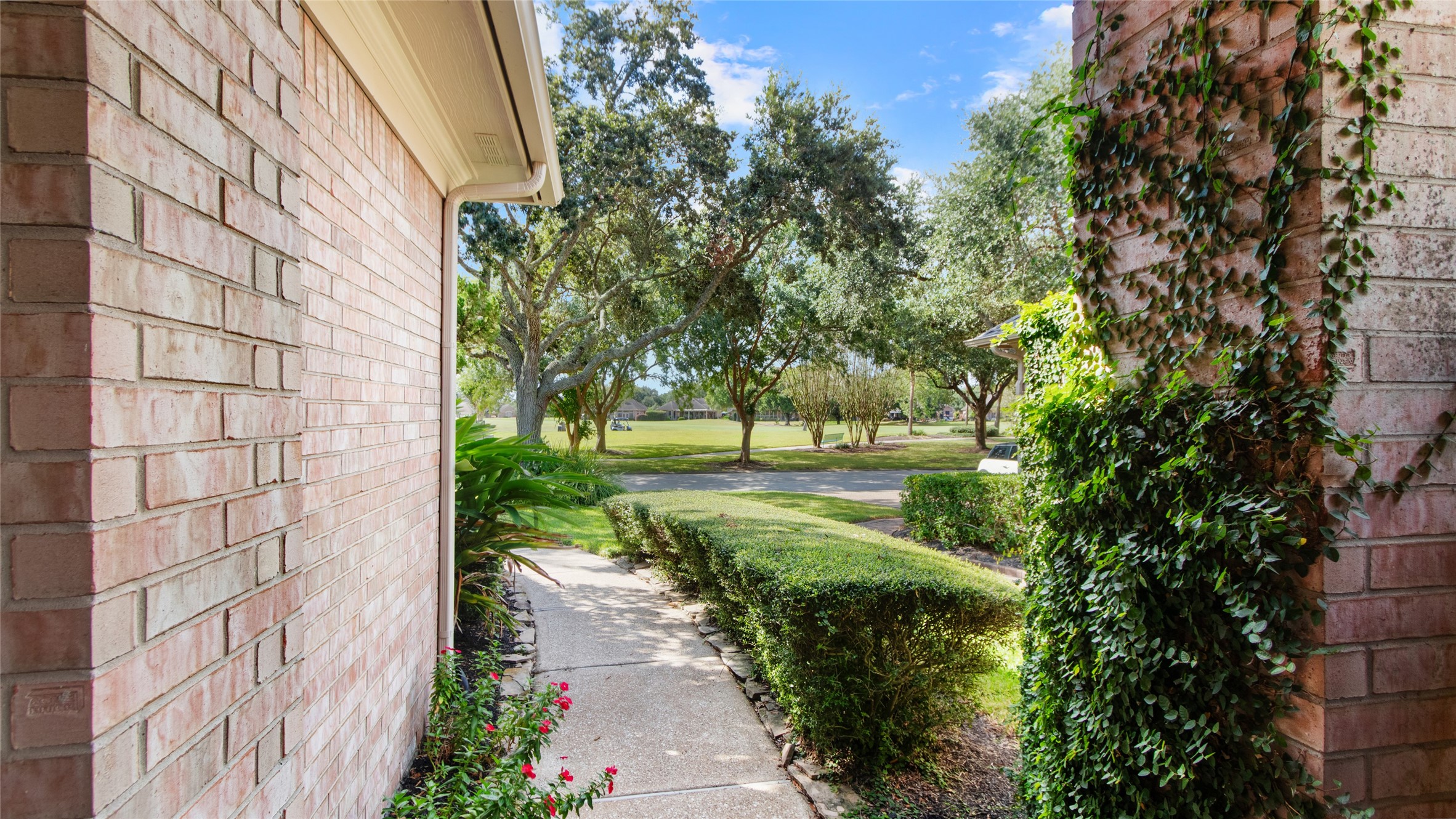 Great front yard view of the golf course from your new front door.