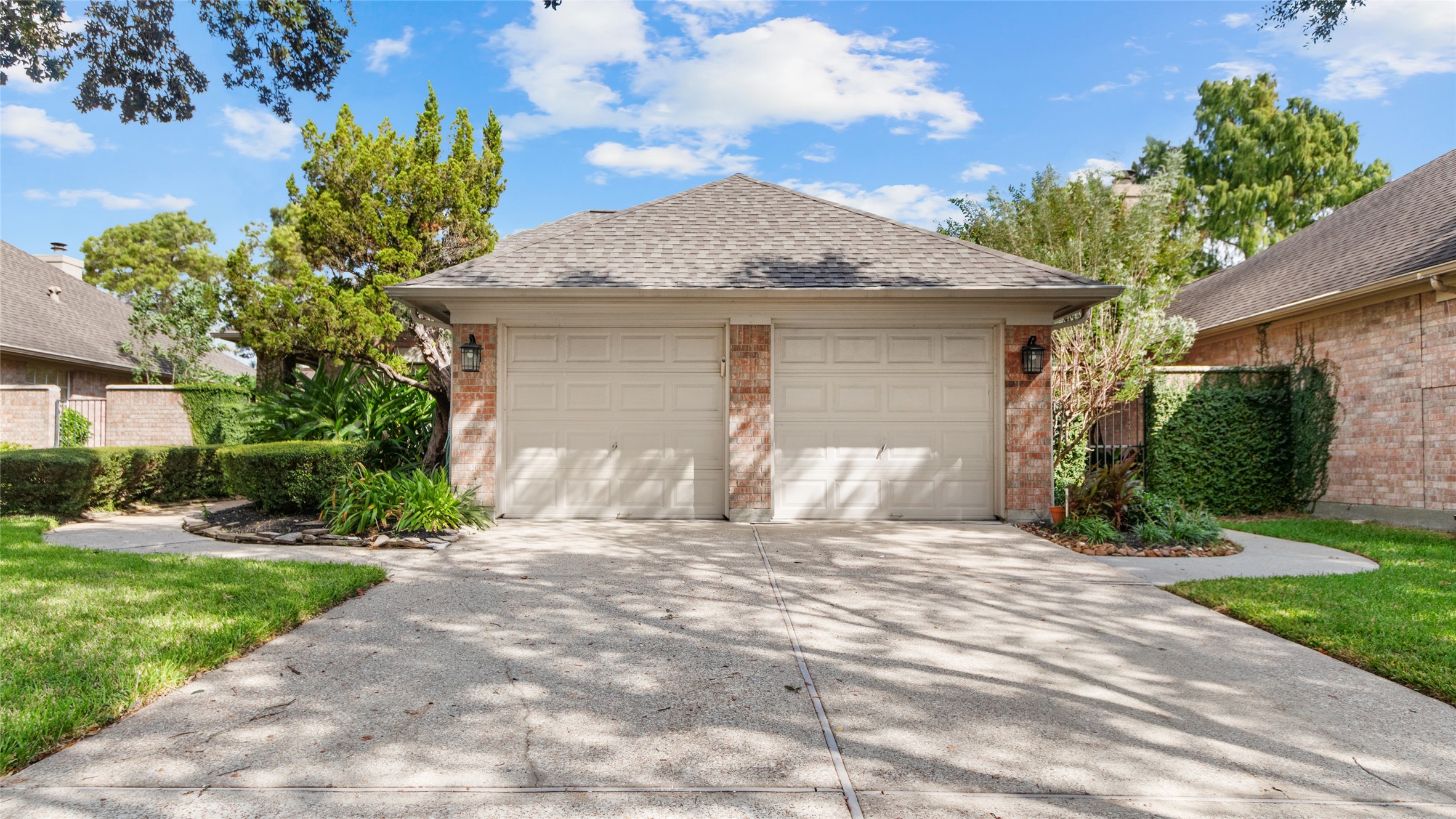 Spacious two car driveway.