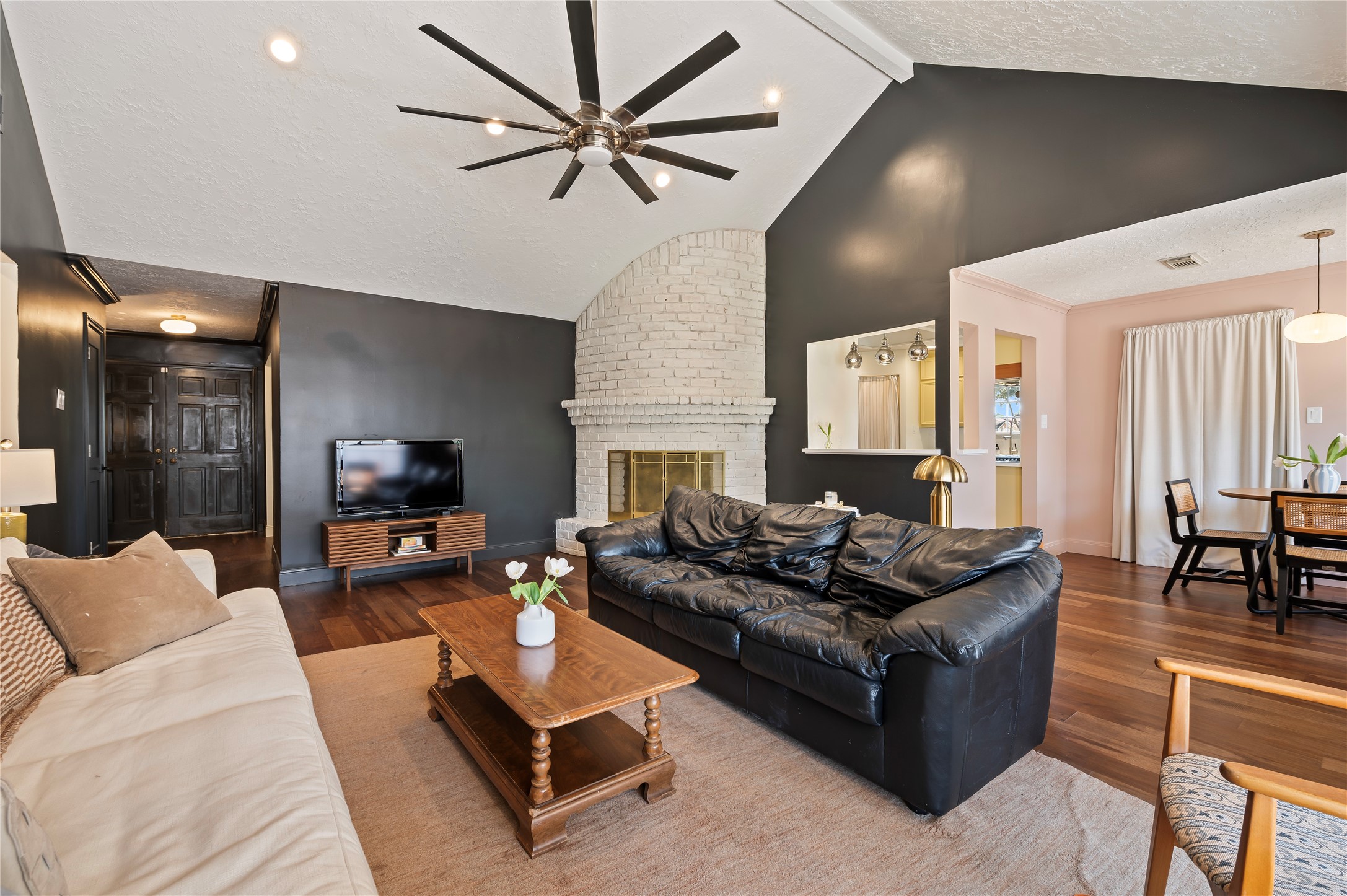 Another view of the large open living room space.