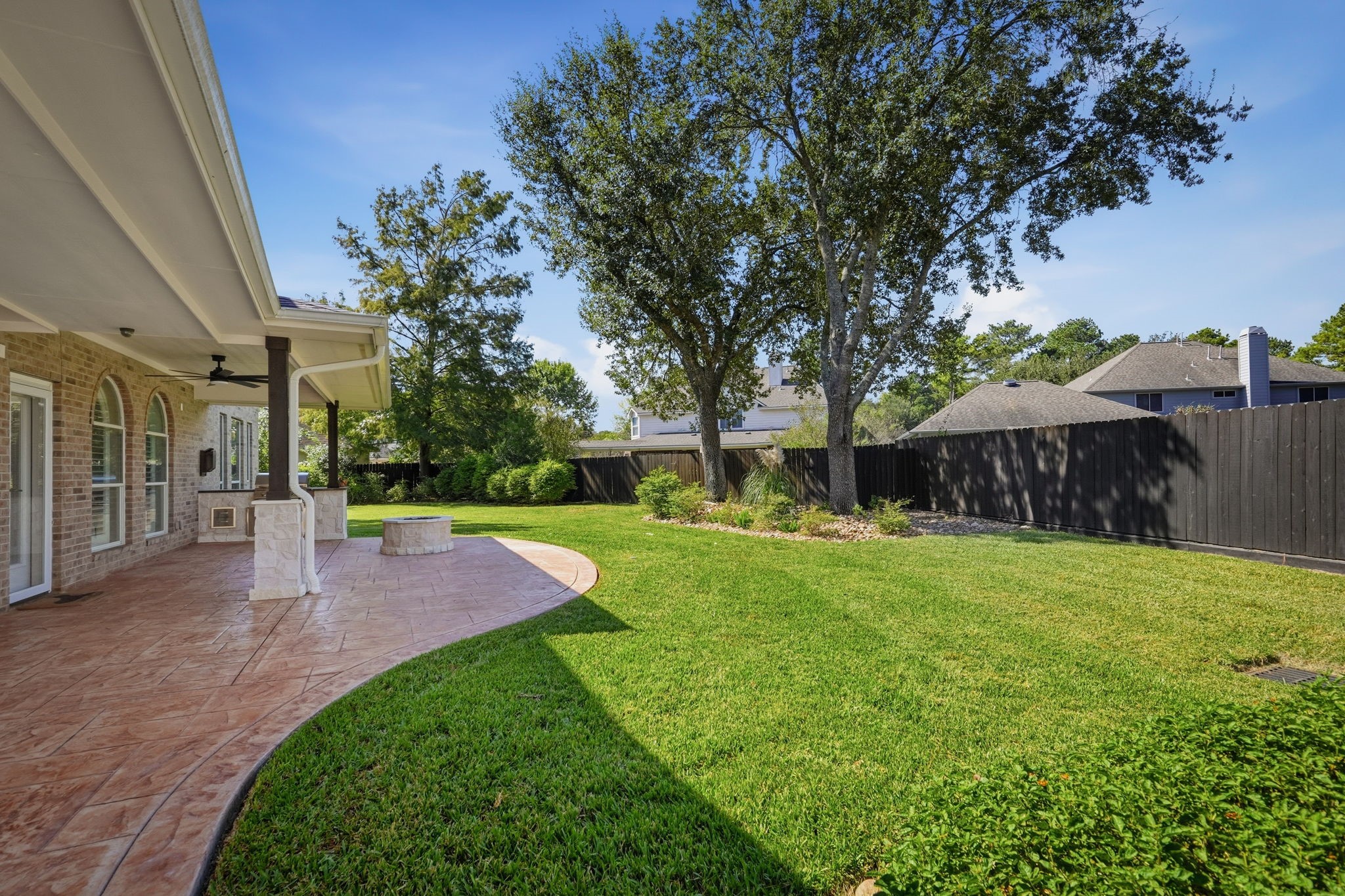 Oversized backyard