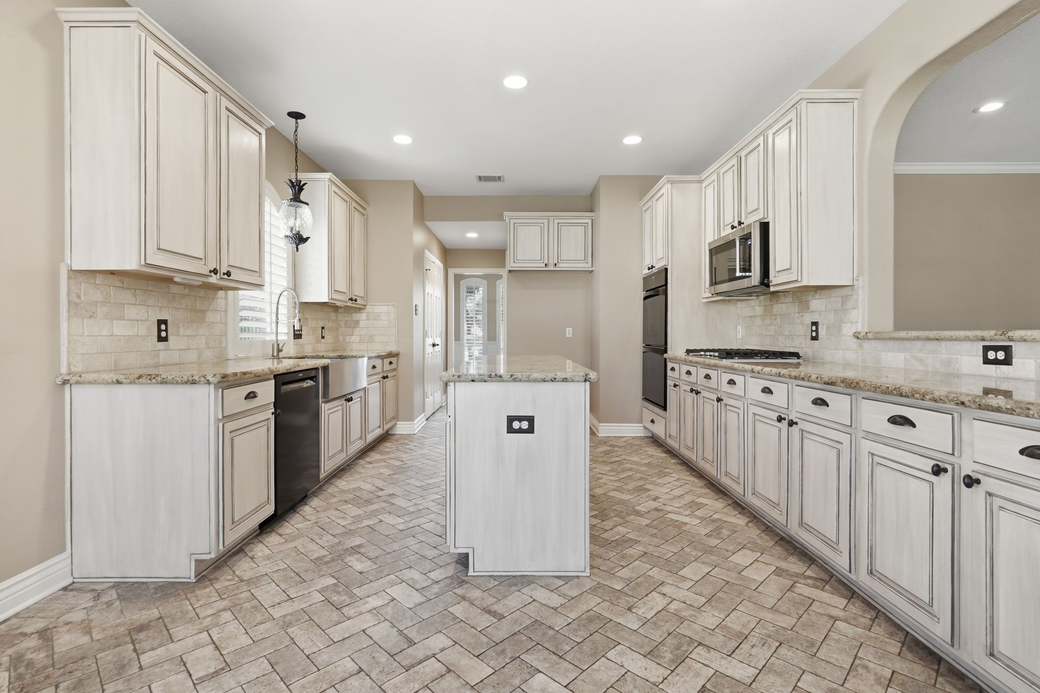 Stunning new kitchen flooring.