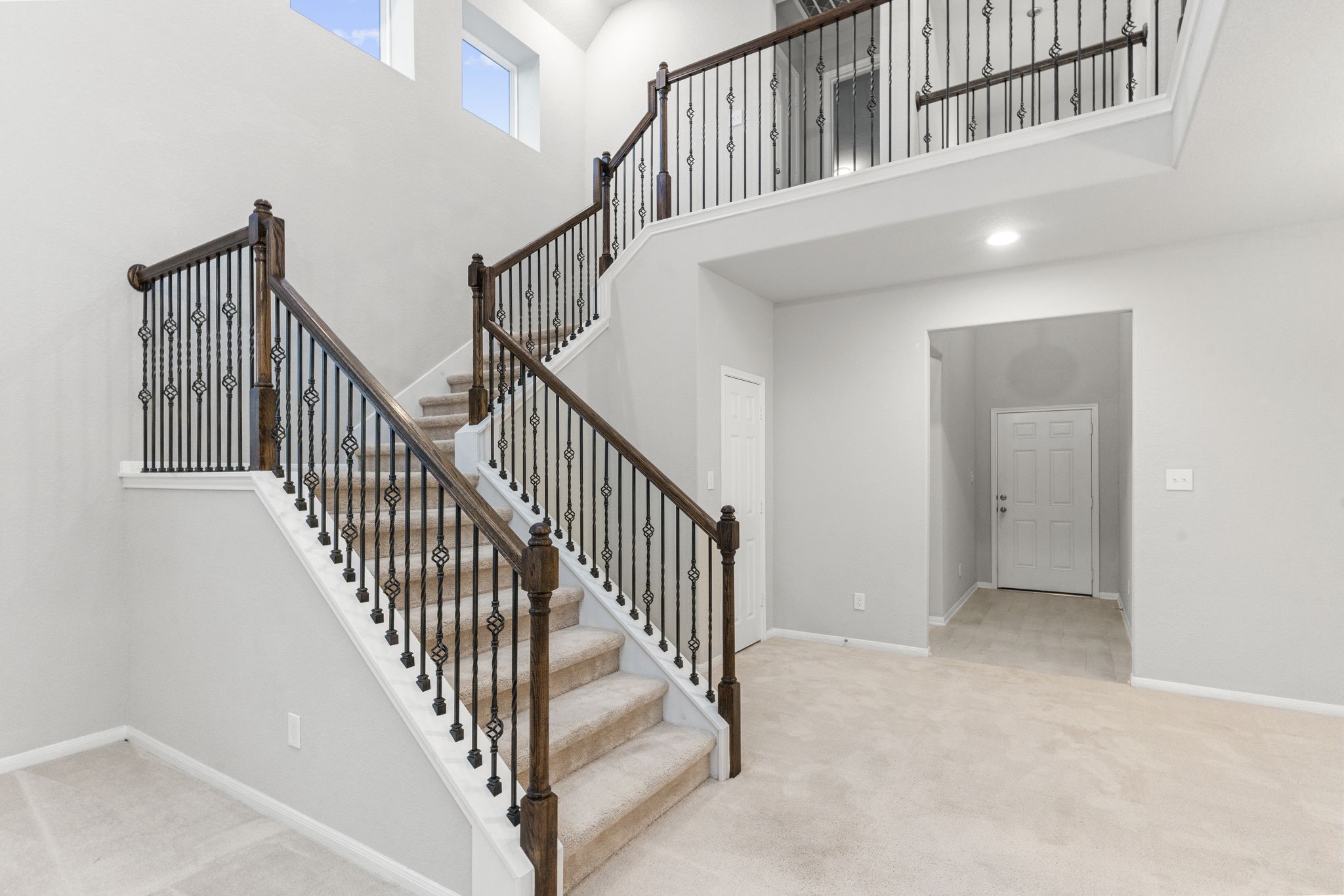Elegant beautiful wrought iron staircase