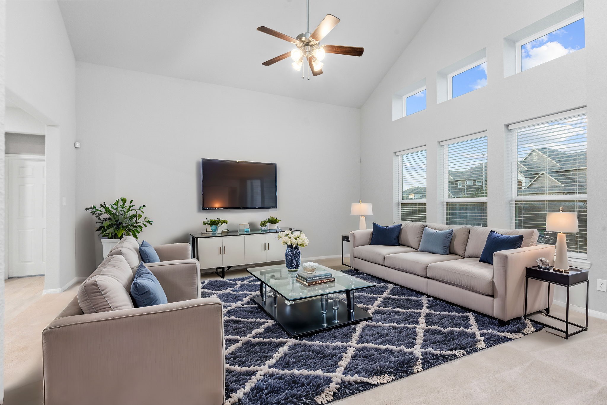Family Room, virtually staged