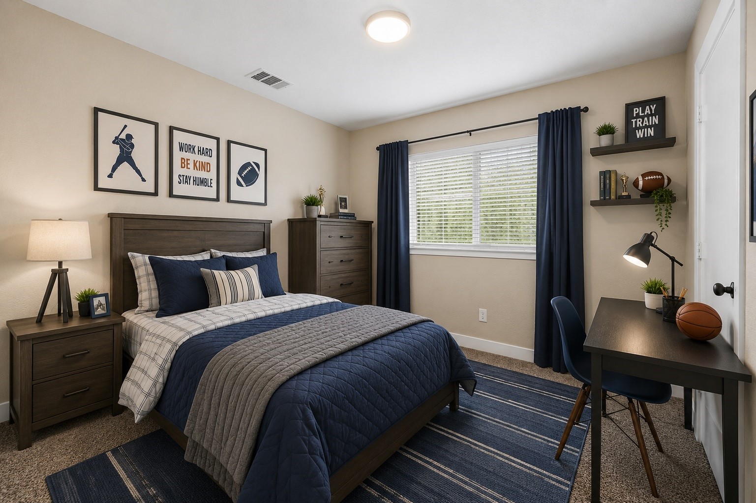 Virtually staged secondary bedroom #2