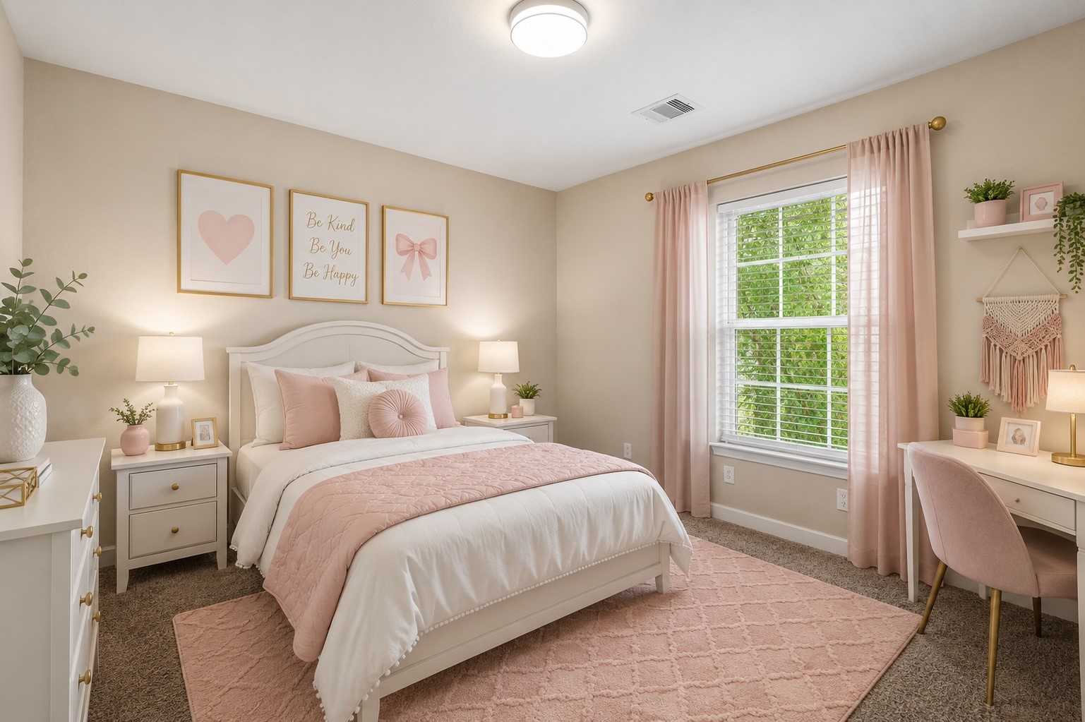 Virtually staged secondary bedroom #1