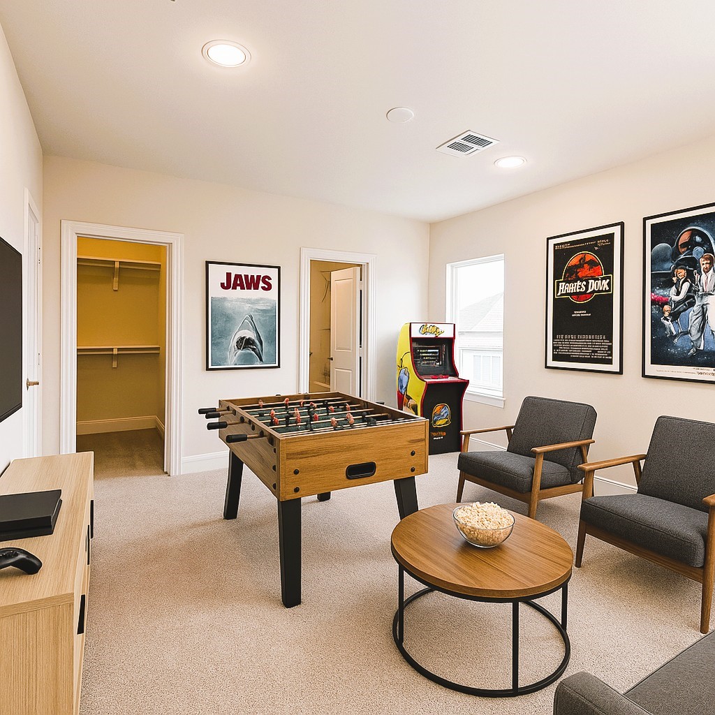 3rd Floor -Bedroom 4 has it's own bathroom - would also make for a great game room or private study.  (picture
 was virtually staged)