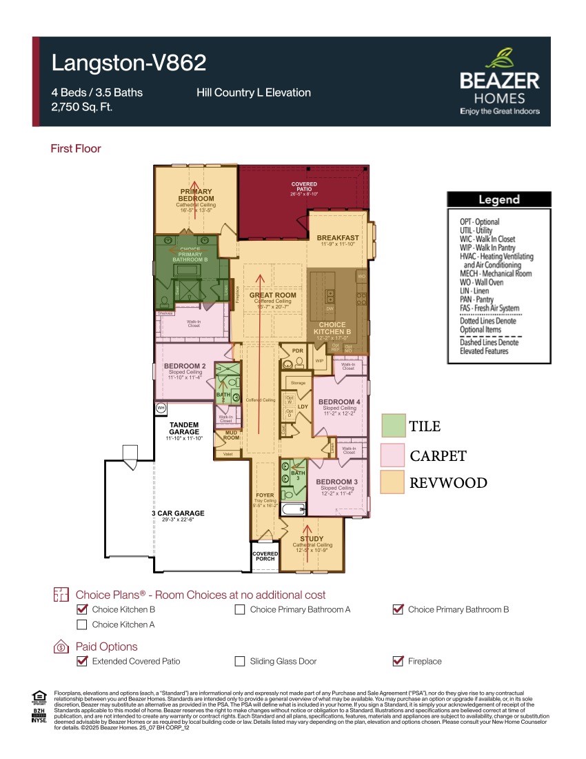 Home features 4 bedrooms and 3.5 bath, and over 2,700 square feet of living space.