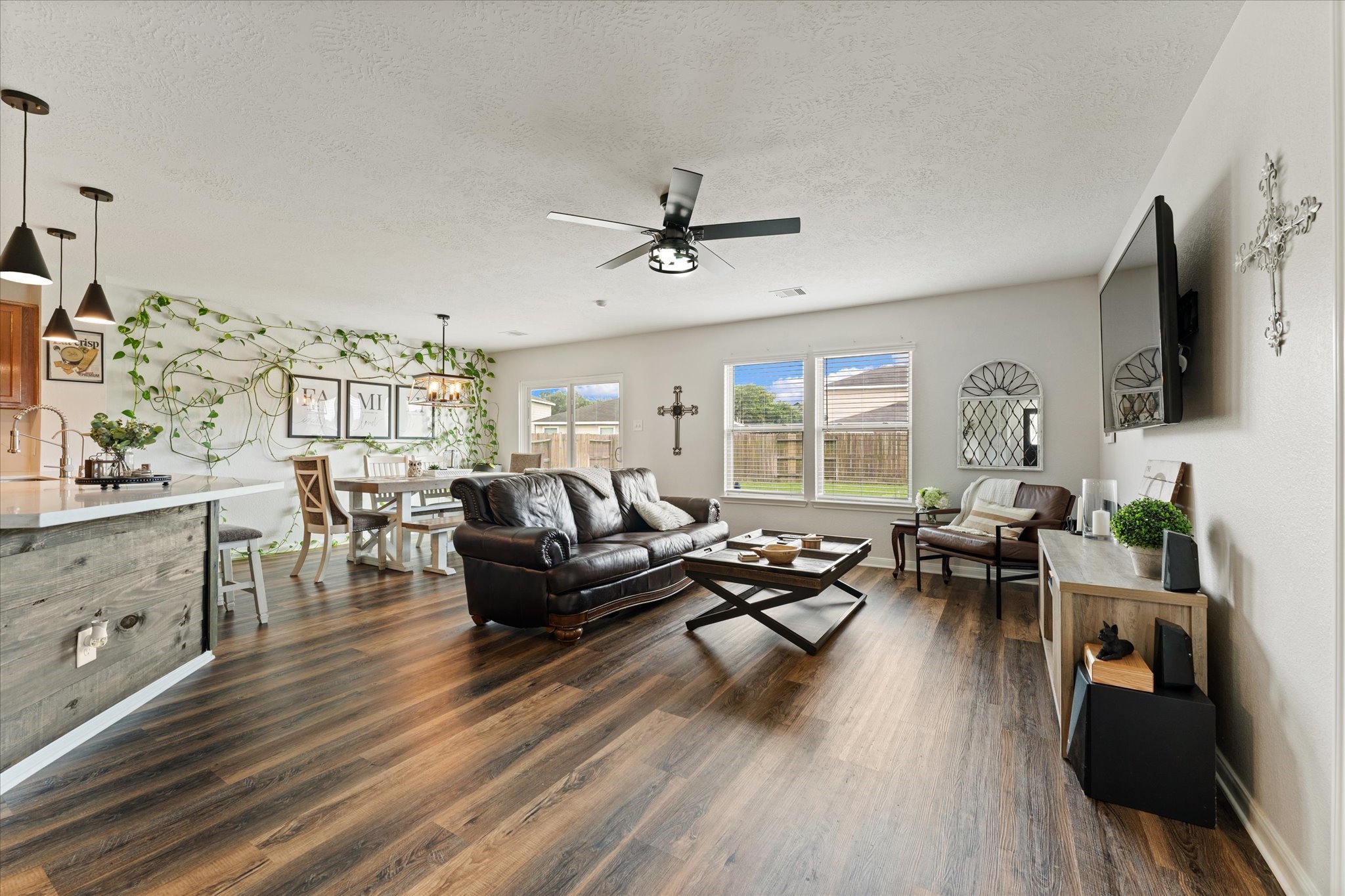 Open-concept living space with great flow