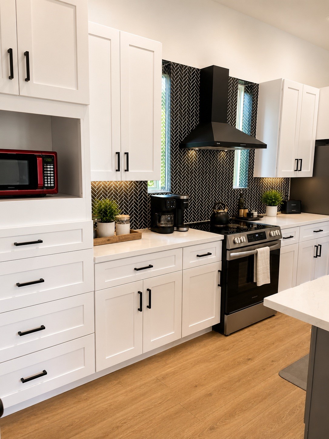 Stylish chef inspired kitchen with state of the art appliances. Stylish chef inspired kitchen with state of the art appliances.