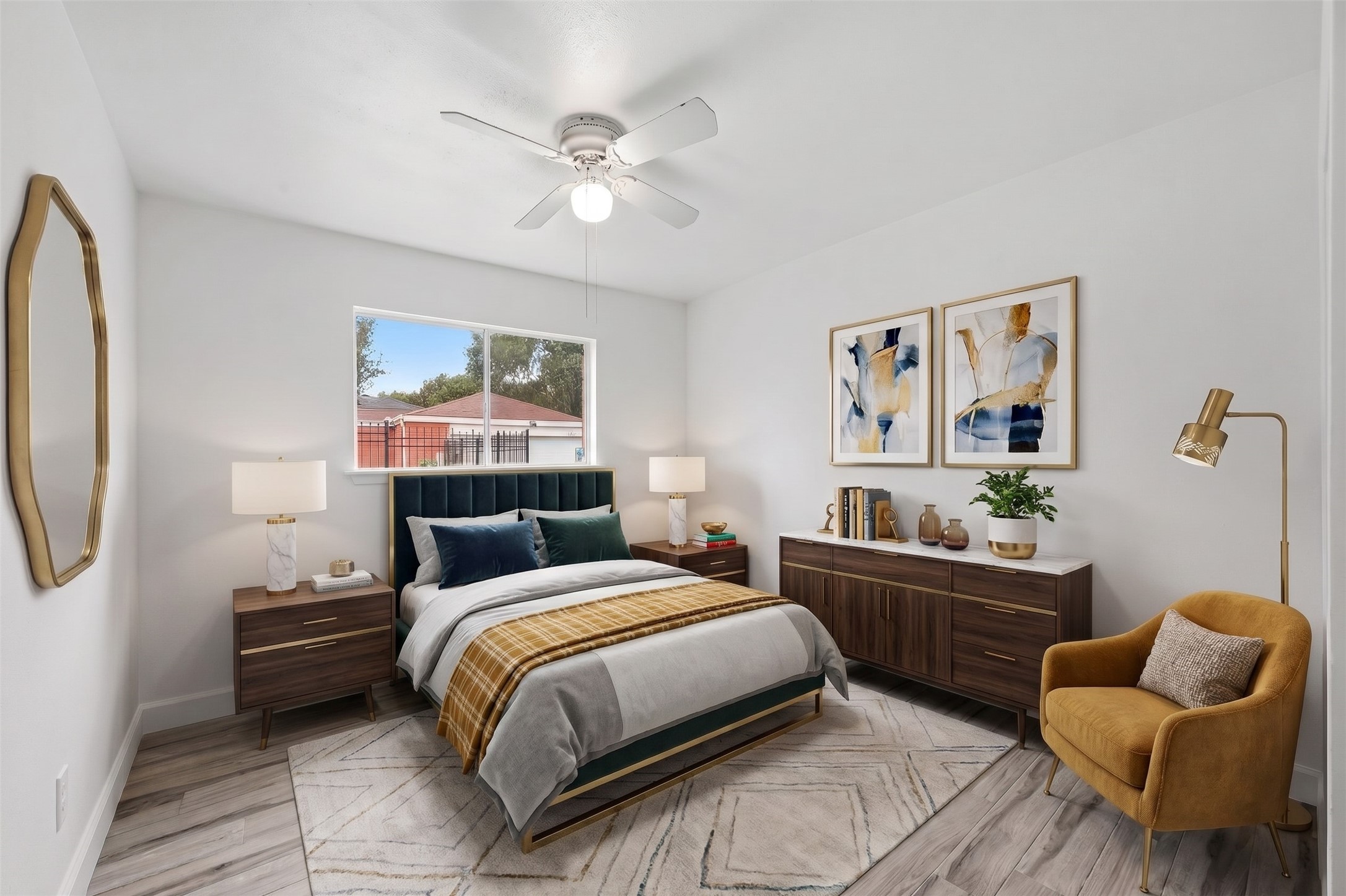 Virtually Staged: Generous room dimensions easily accommodate full-scale workstations, substantial shelving units, or standard bedroom furnishings without compromising on open space.