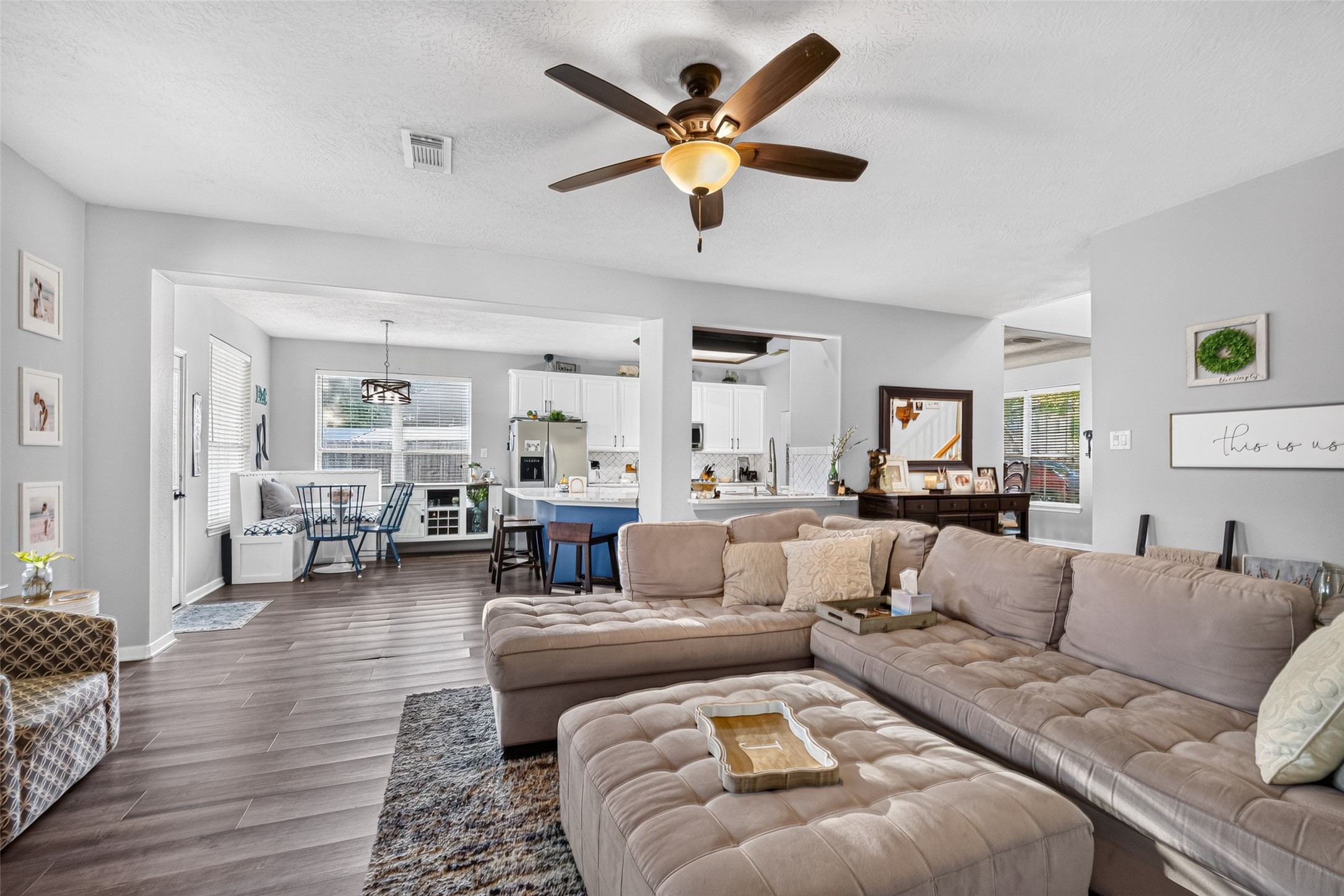Open-concept living area  made for everyday living and entertaining.