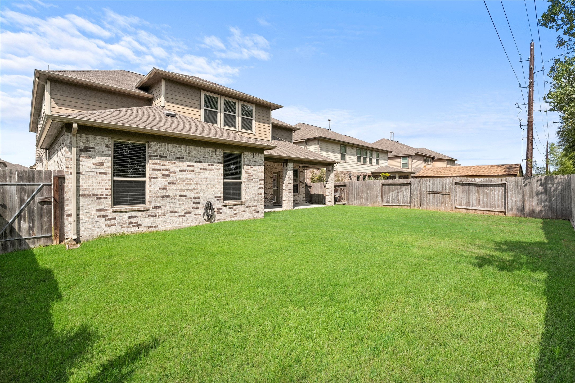 Private backyard, ready for entertaining
