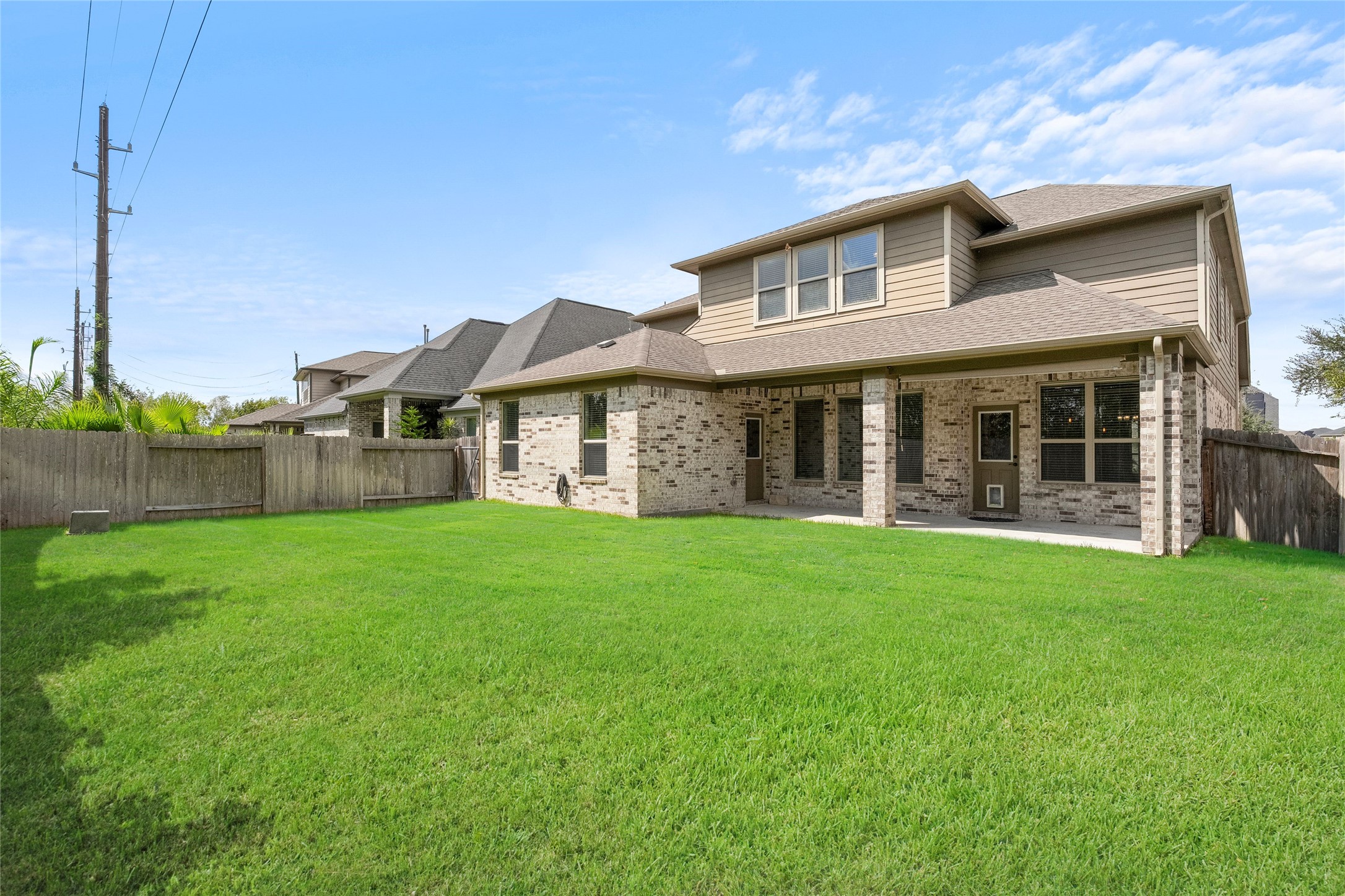 Spacious backyard with room to play