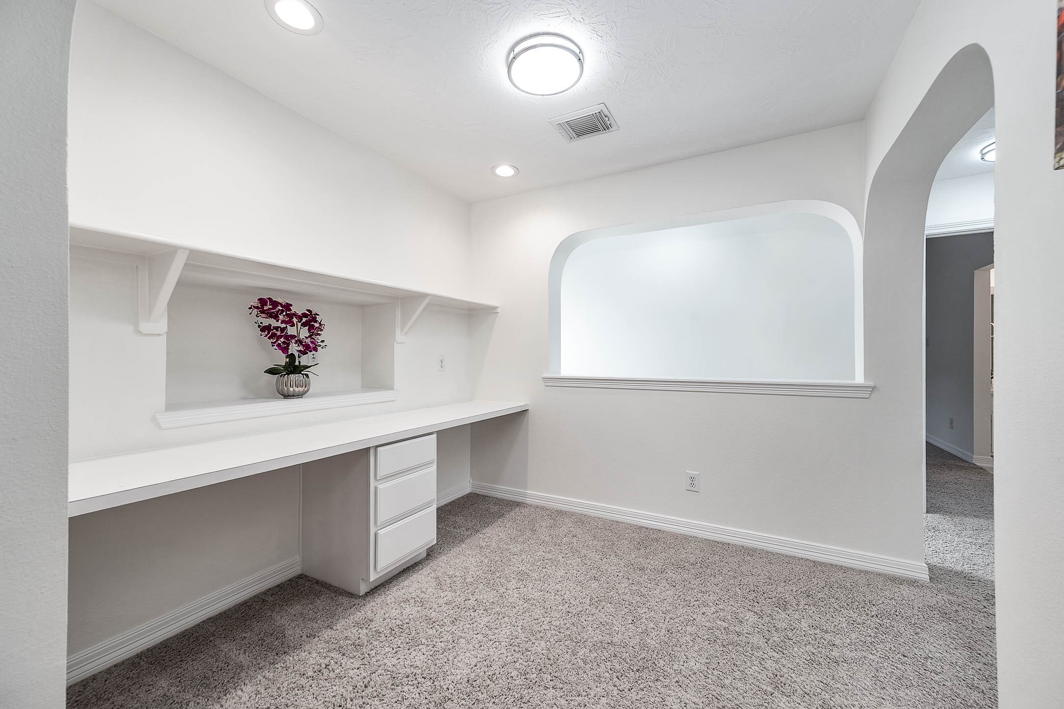 Secondary office desk upstairs