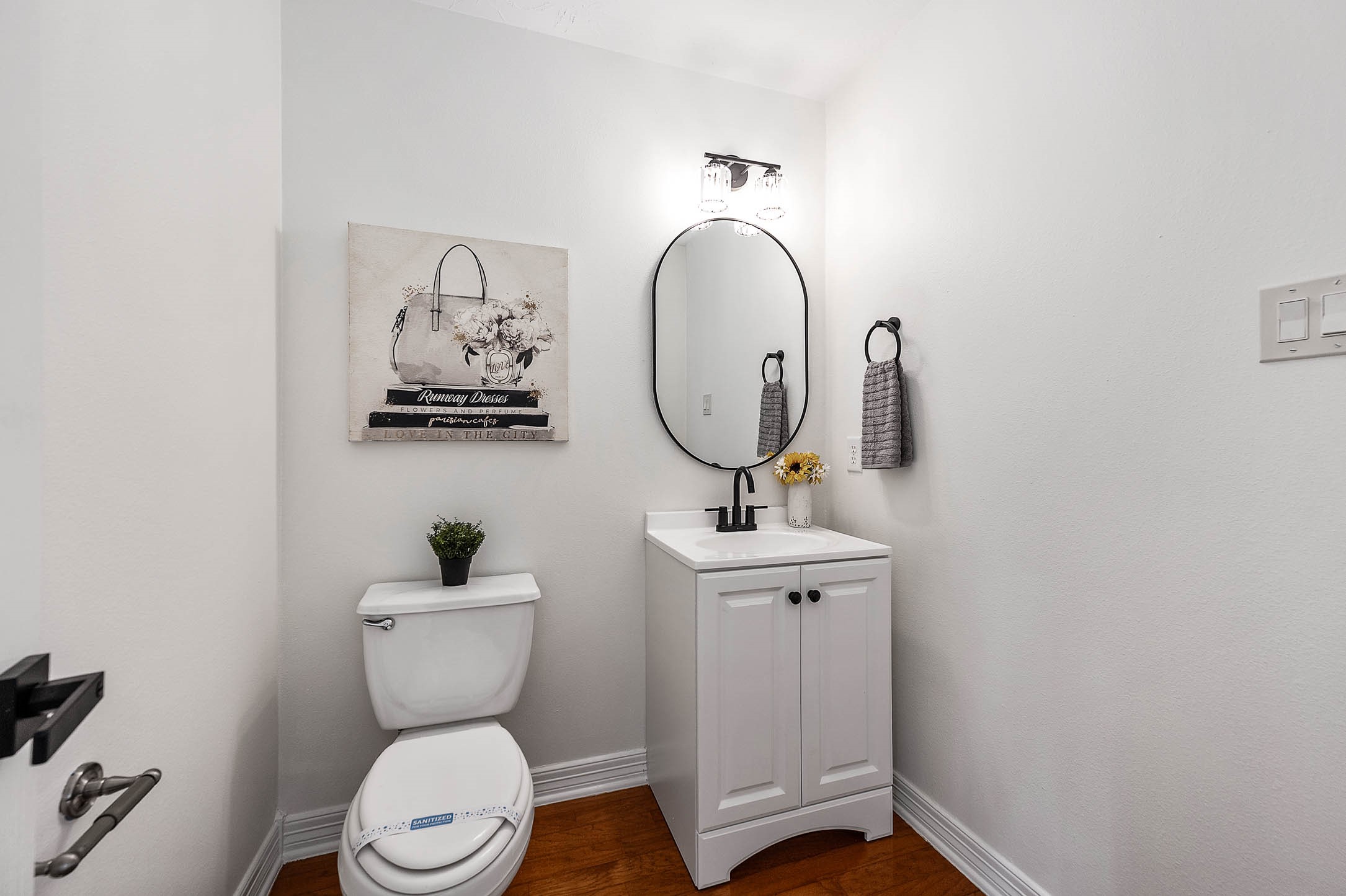 Half bath is located on the first floor for convenience