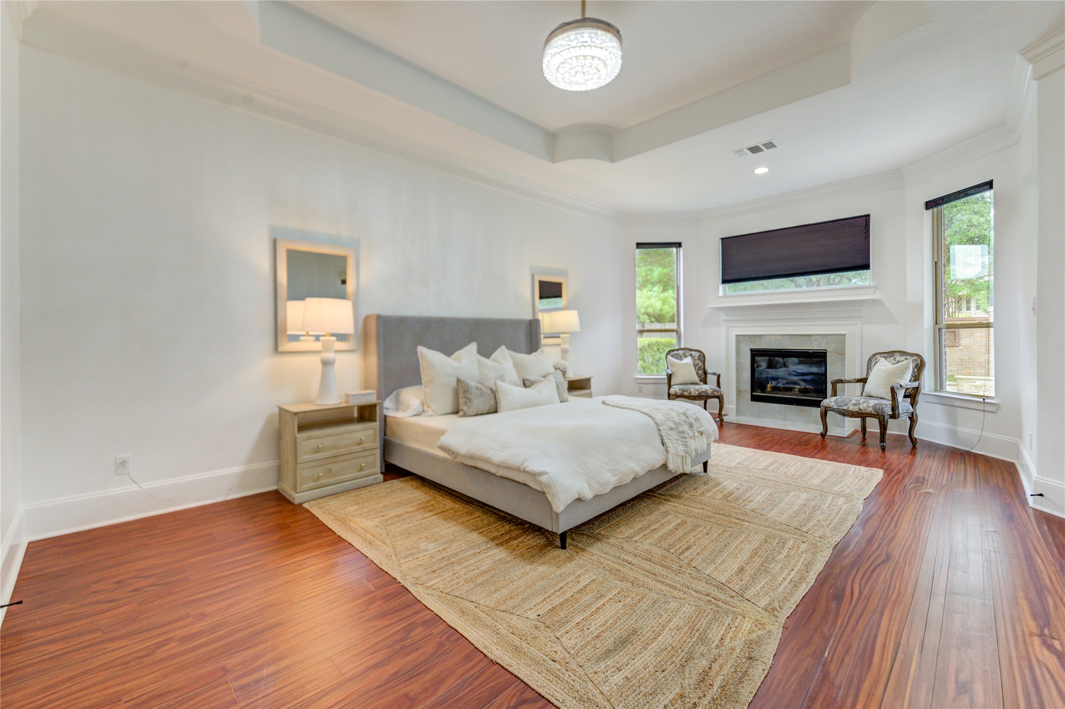 An expansive first-floor primary suite offering comfort and accessibility.