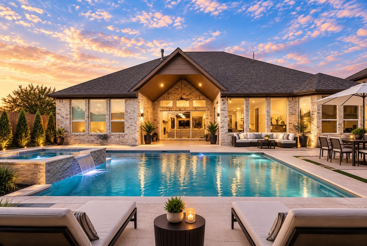 AI Created to display how a pool will complement this backyard