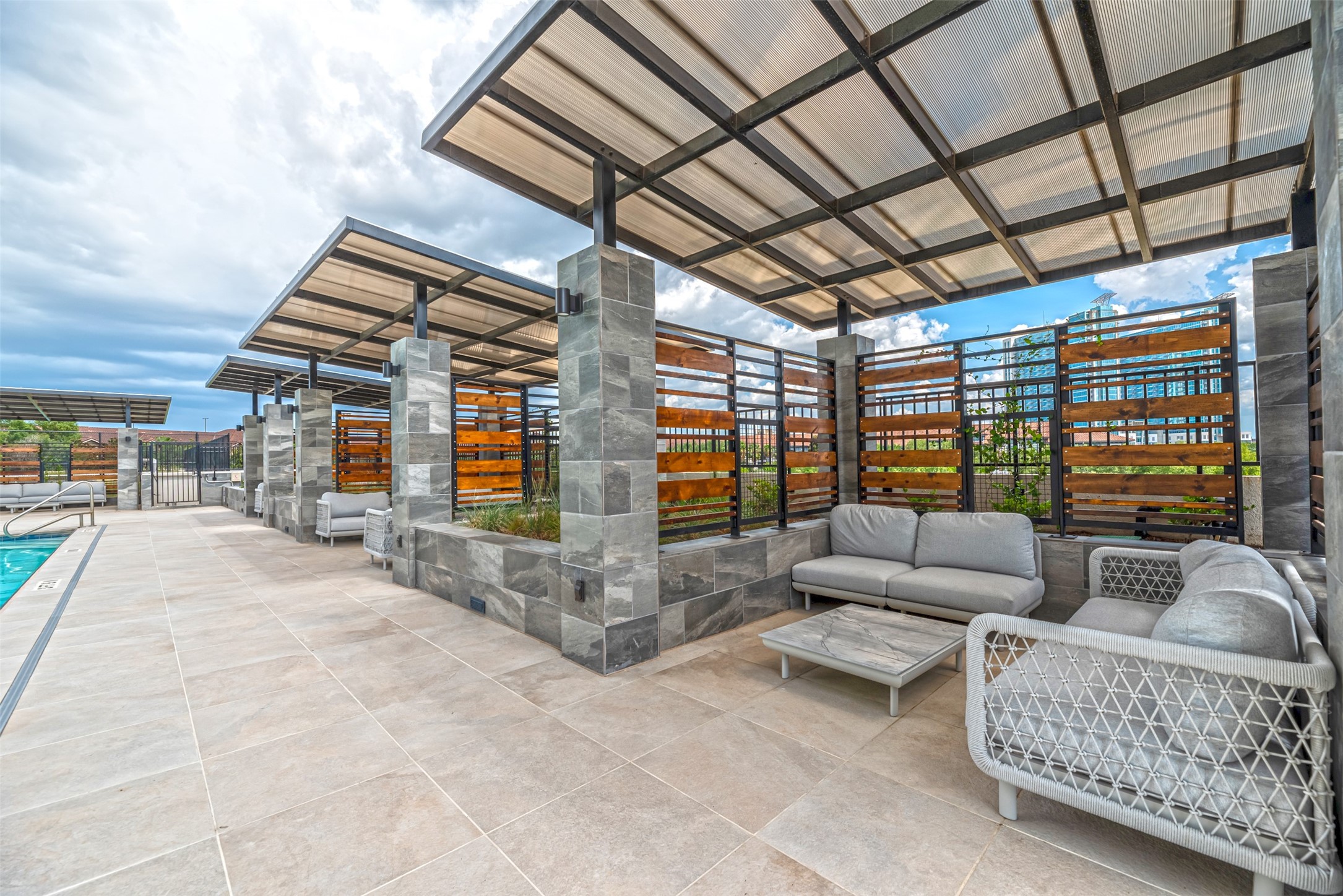 Private cabanas.