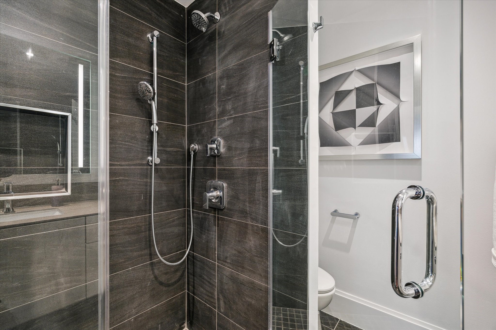 Shower in primary bathroom.