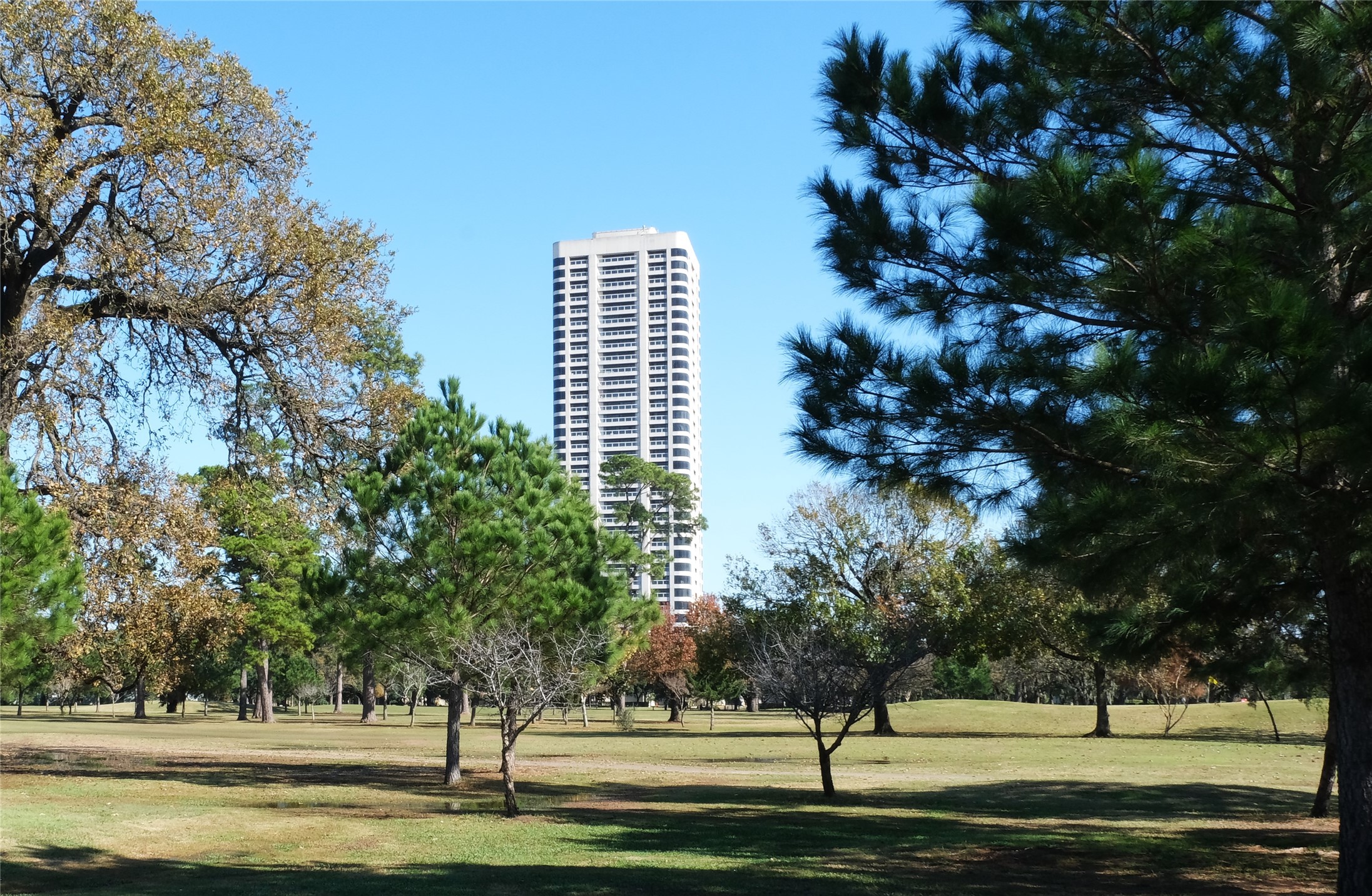 Start your day off with a stroll through adjacent Hermann Park.