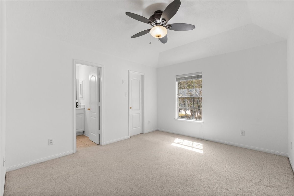 Good sized secondary bedroom with an attached Jack and Jill bathroom.