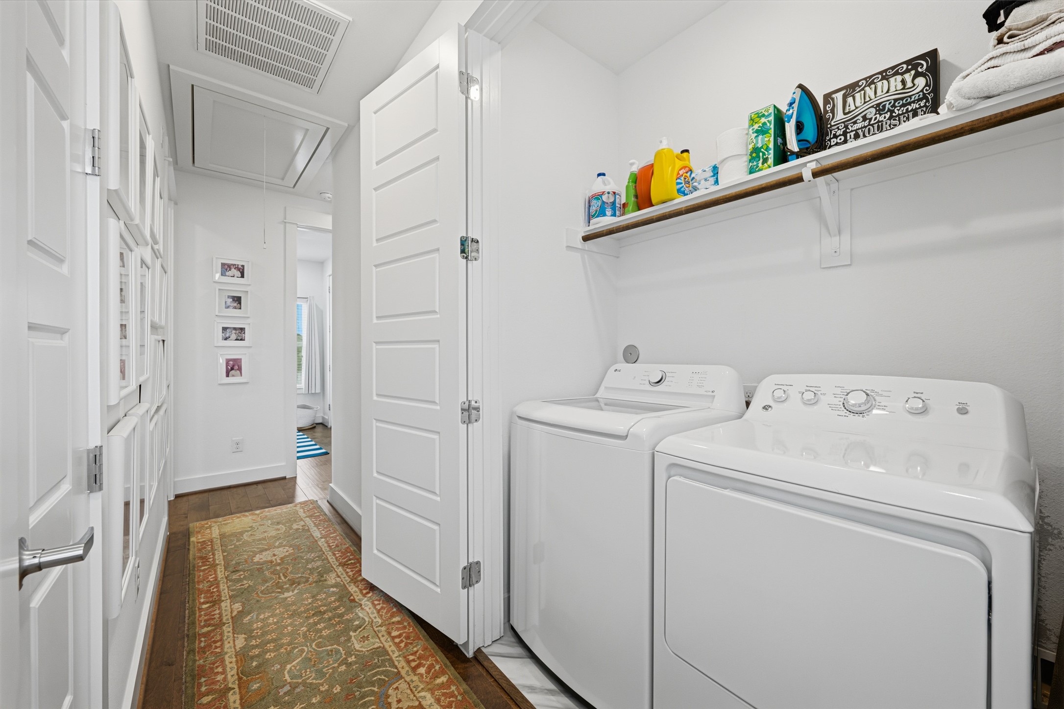 Centrally located laundry room on the second floor.