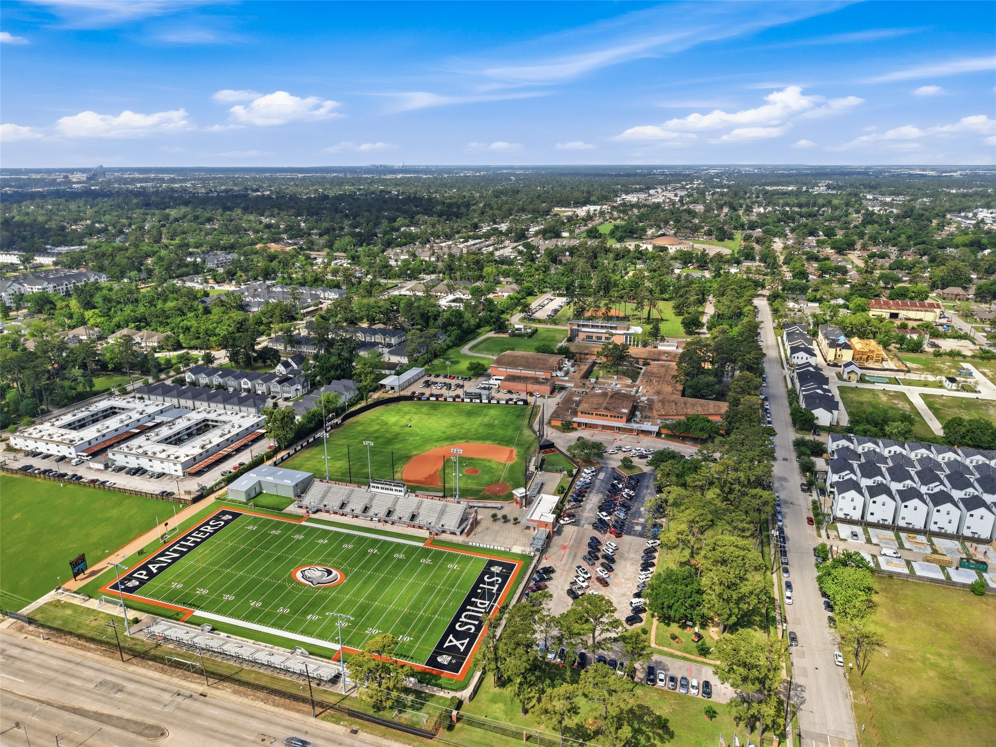 Popular St. Pius high school only 1.5 miles away.