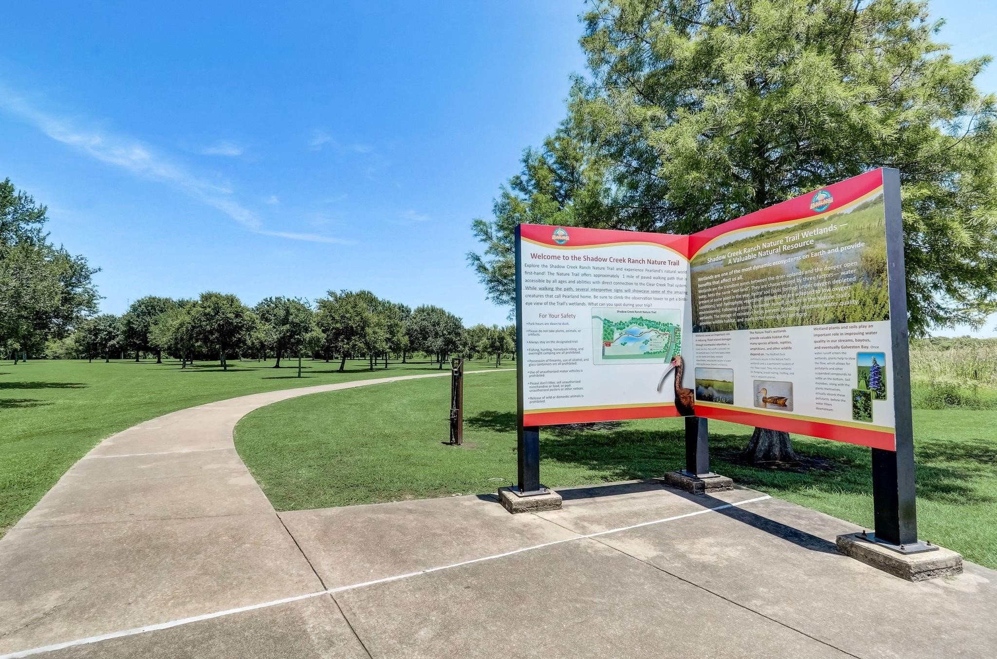 Wonderful nature trails perfect for an evening walk with your furry friend.