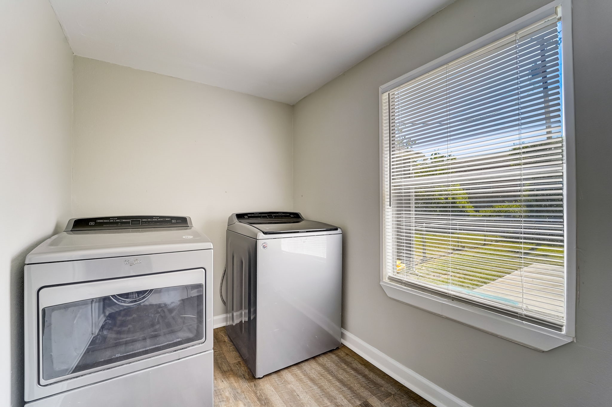 Washer and Dryer included in lease.
