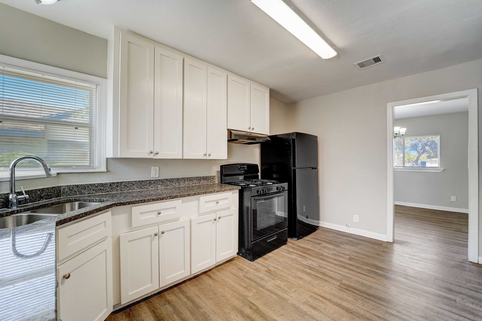 Abundant cabinet space for storage.
