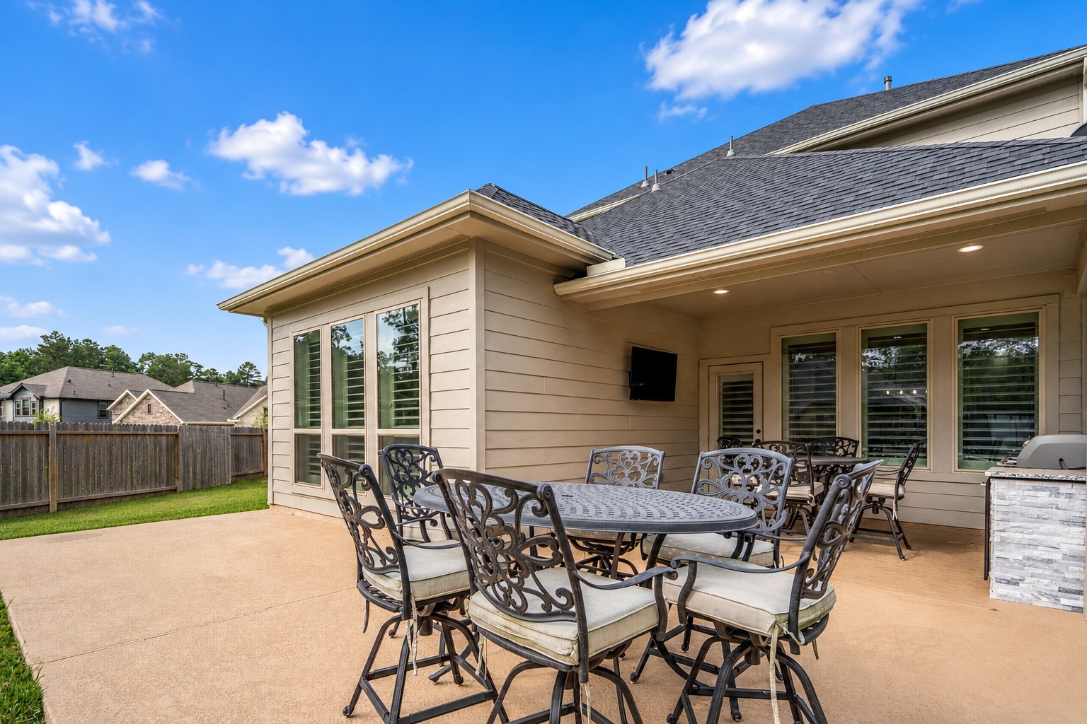 Appreciate the patio extension in this photo, giving you ample space to unwind your days.