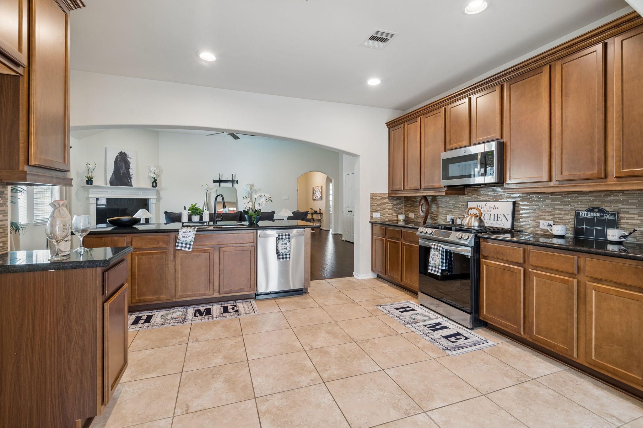 Stay connected to the conversation while preparing meals!