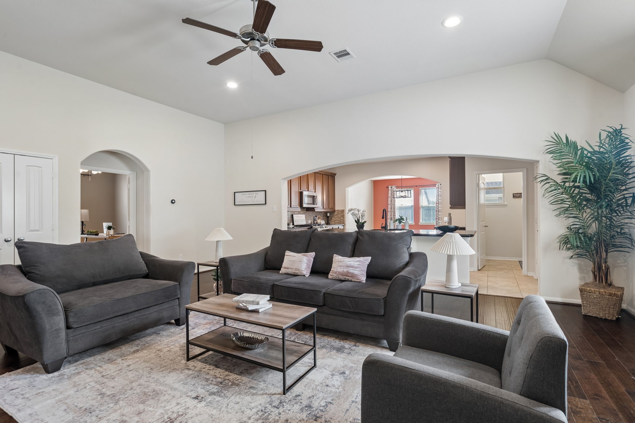 The heart of the home! Whether hosting friends or enjoying a quiet evening, this inviting layout brings everyday living and entertaining together