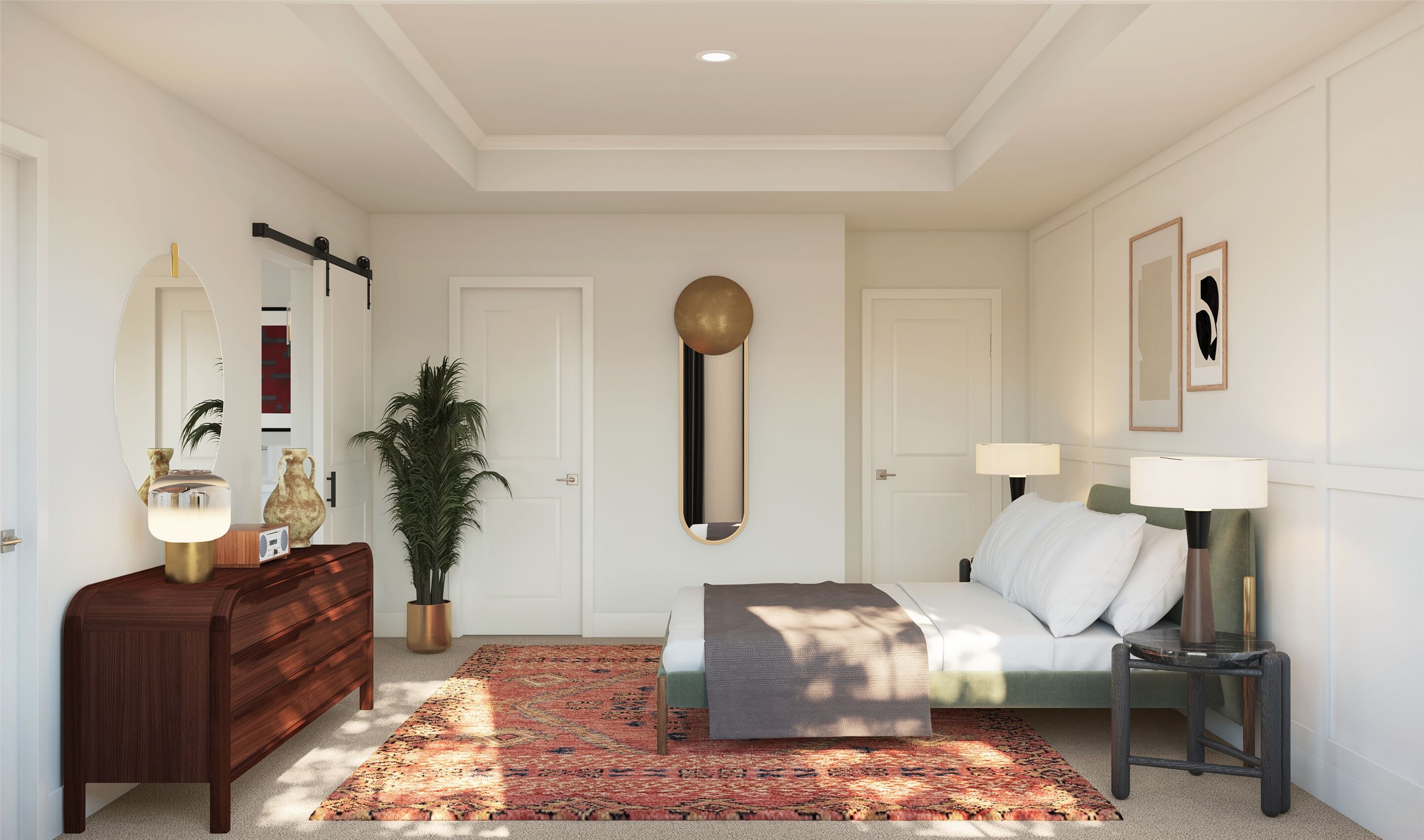 Secluded primary suite (*Artist rendering used for illustration purposes only. Colors/finishes may differ from the ones currently selected in the home.)
