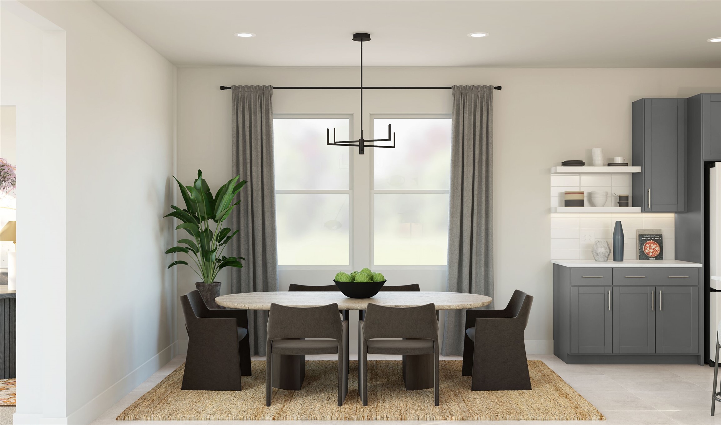 Charming dining area (*Artist rendering used for illustration purposes only. Colors/finishes may differ from the ones currently selected in the home.)