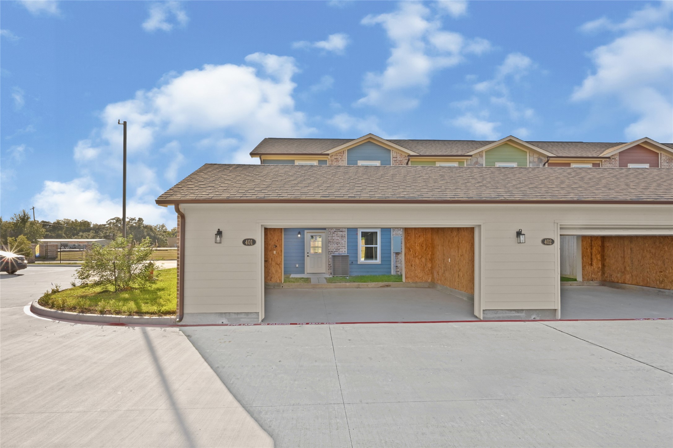 Garage comes with automatic door opener and remotes