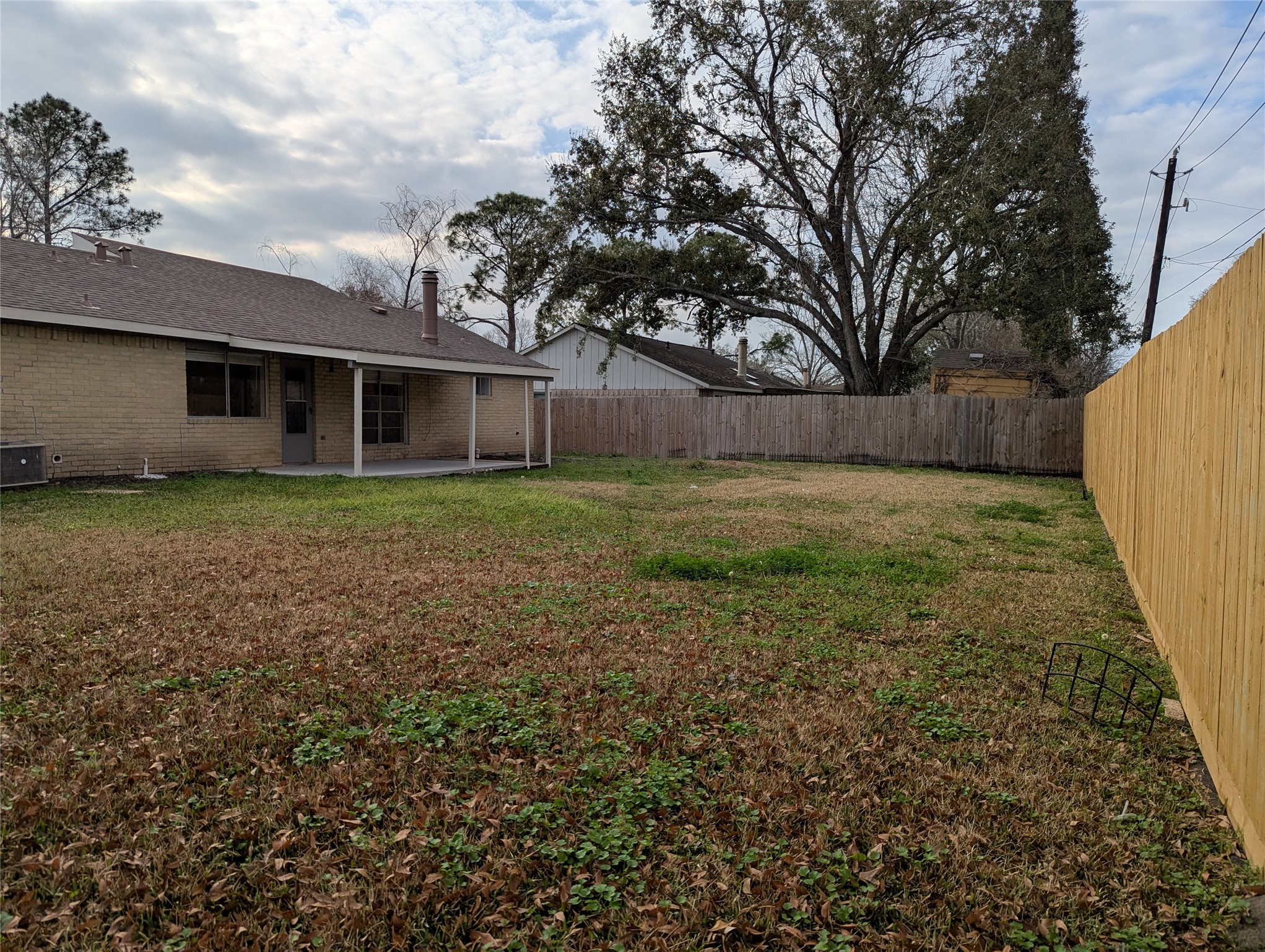 spacious backyard