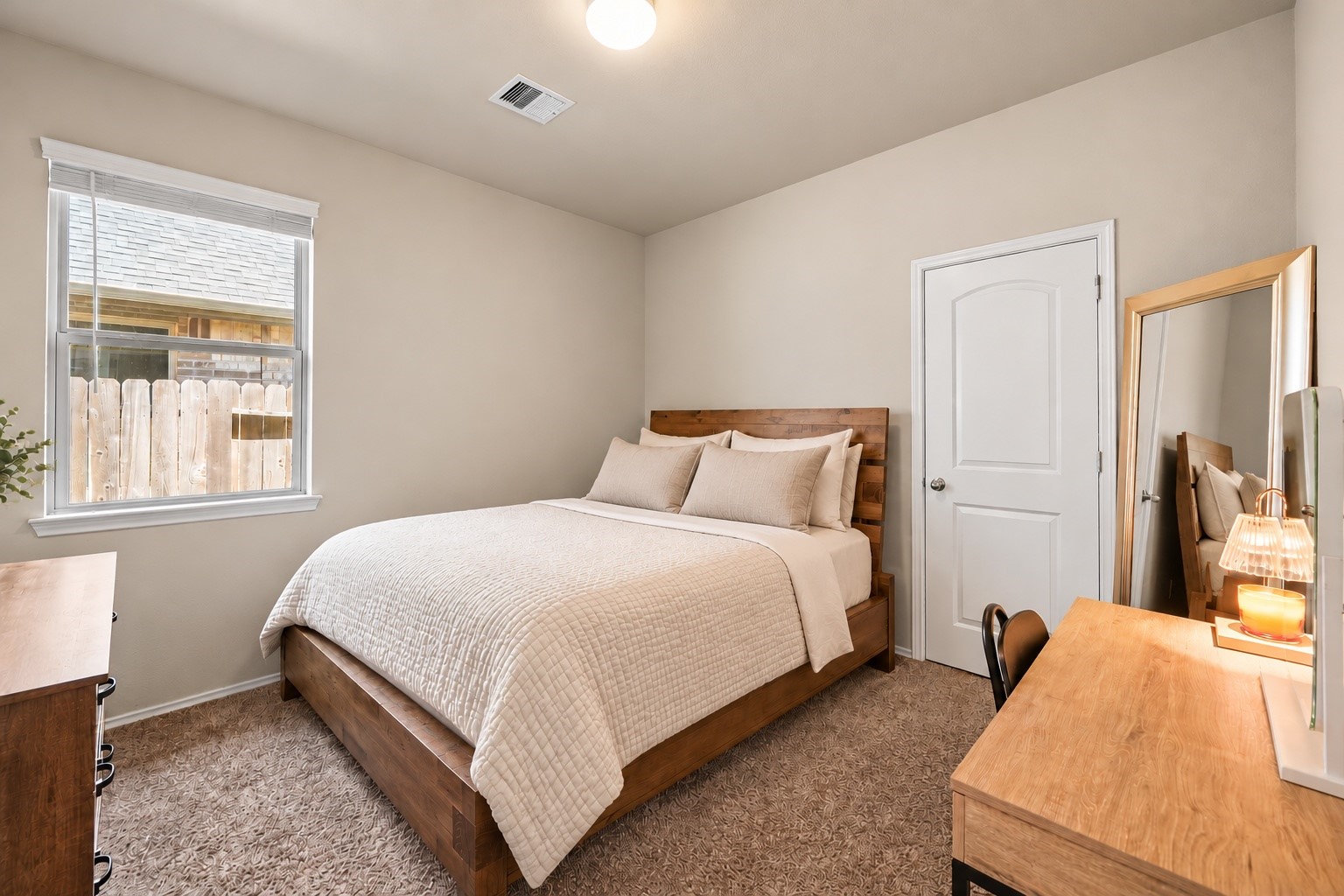 A welcoming guest bedroom offering a cozy space for visitors, with the flexibility to make it your own.

Virtually Enhanced