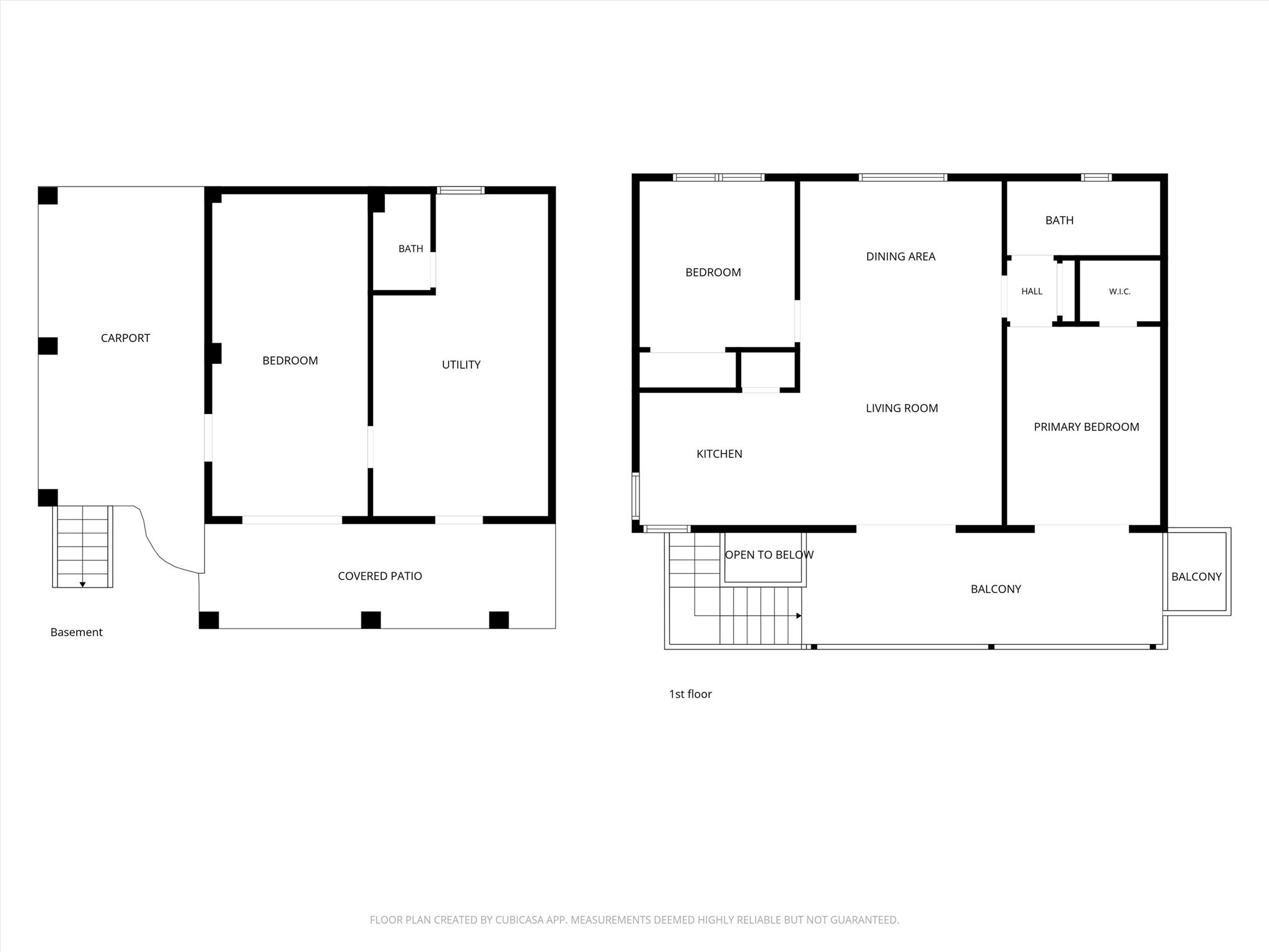 Floor plan of upstairs and downstairs