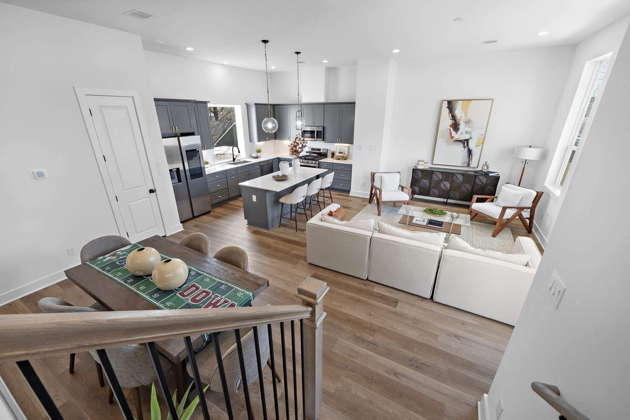 Dining, Living, Kitchen