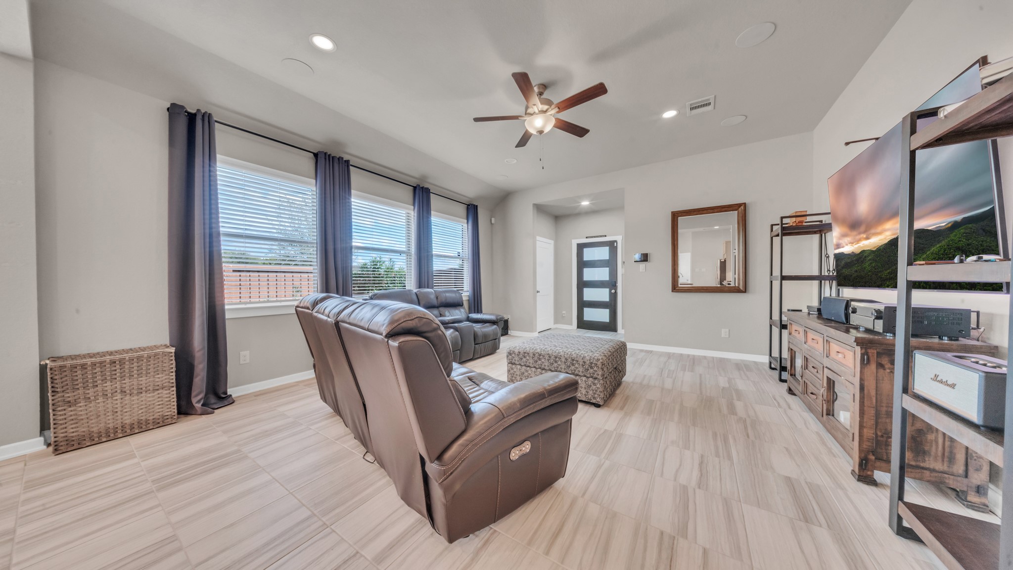 Oversized windows and an open layout provide a warm and inviting atmosphere. Oversized windows and an open layout provide a warm and inviting atmosphere.