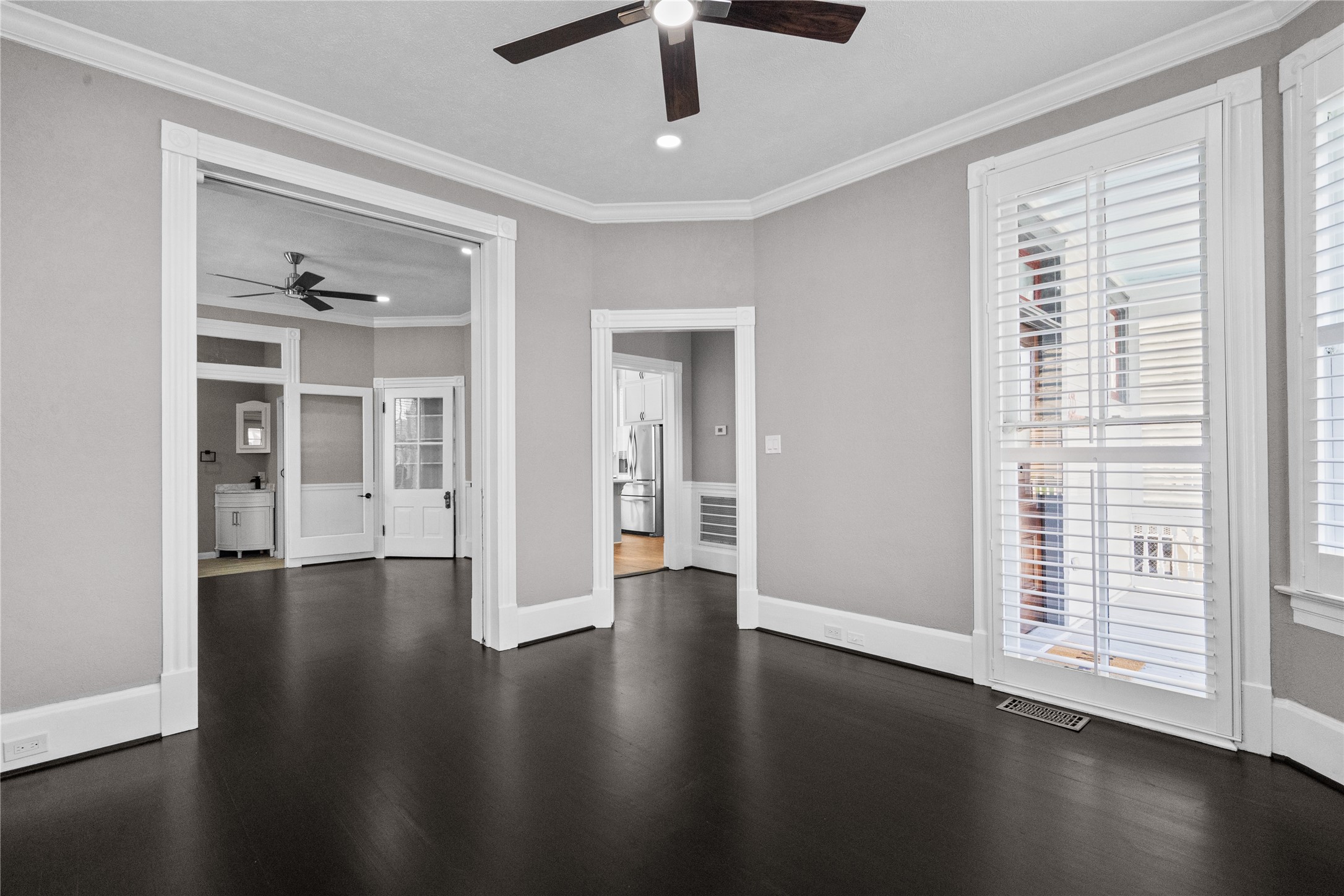 living to dining room view