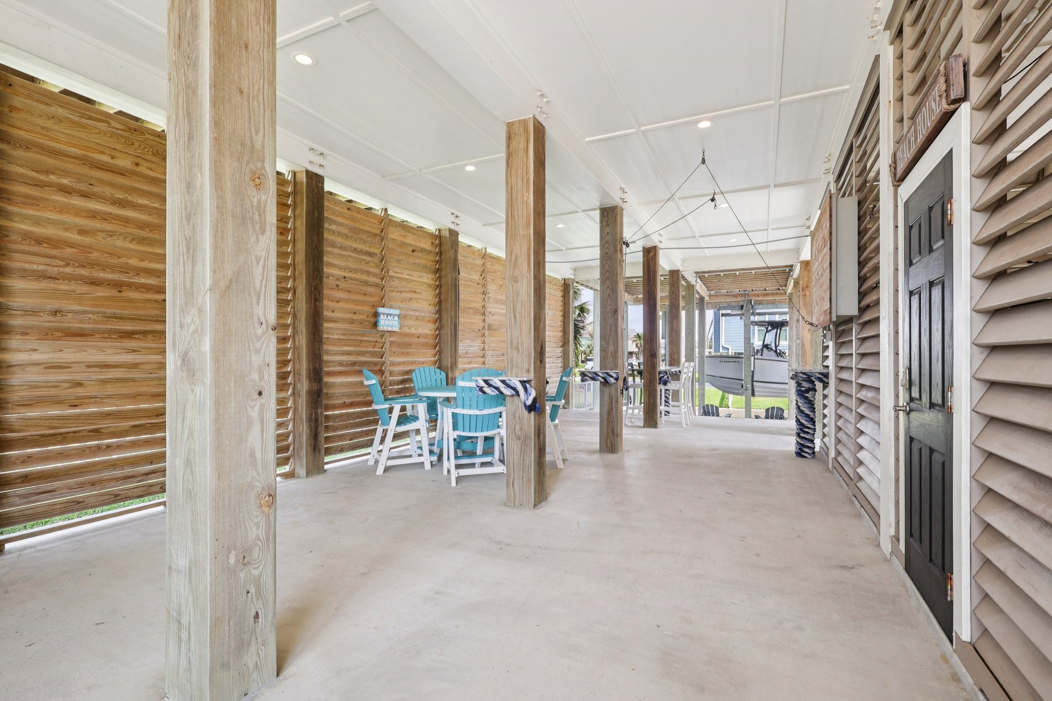 Plenty covered parking & entertaining and garage