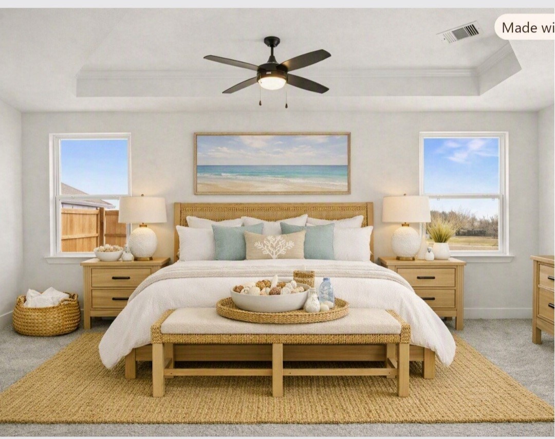 Staged Primary Bedroom