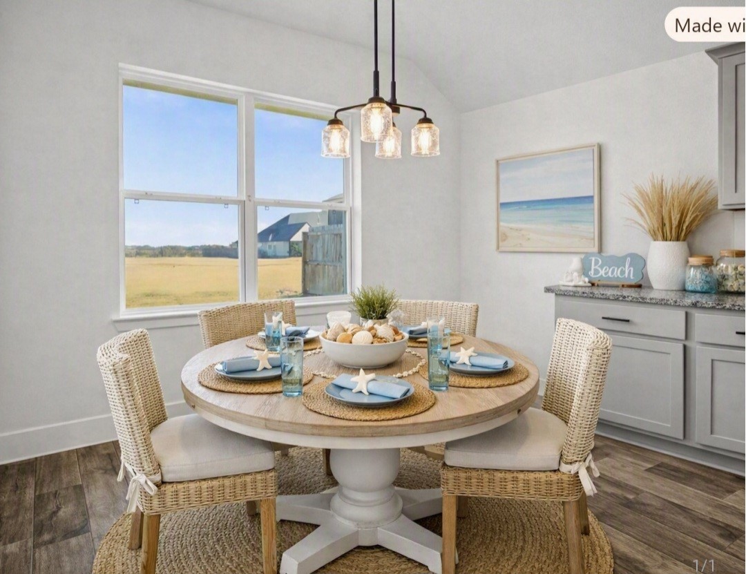 Staged kitchen nook