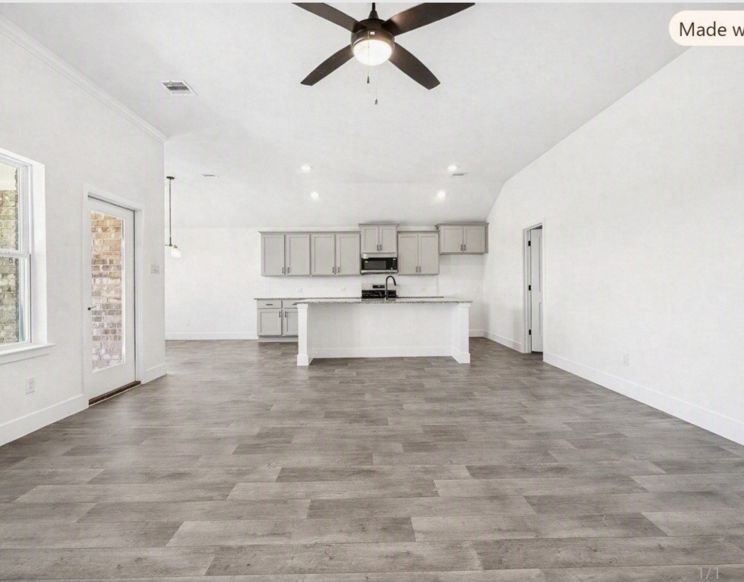 Stock photo /  over sized open kitchen and living