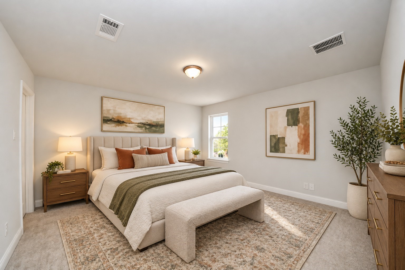Virtually staged fourth bedroom located on the second floor.