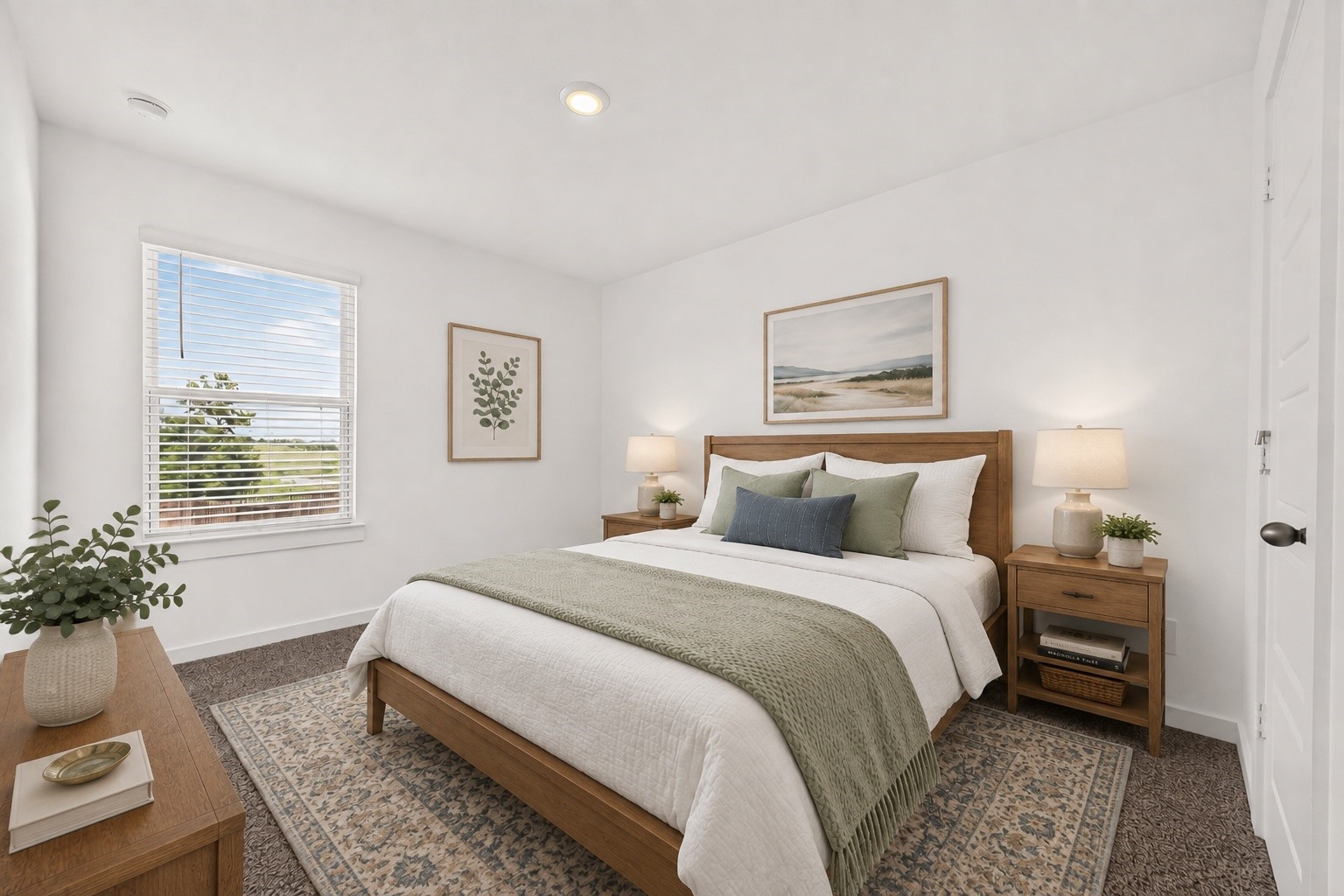 Secondary Bedroom One - Image Virtuallt staged