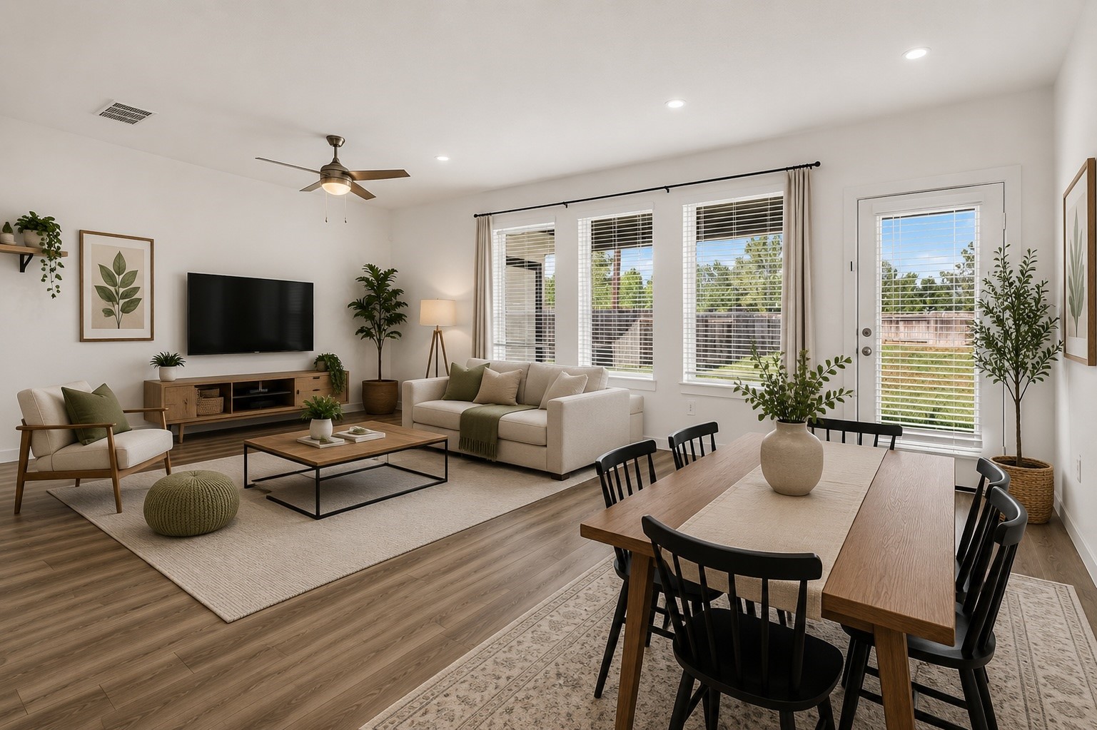 Bright and welcoming living room - Image Virtually Staged